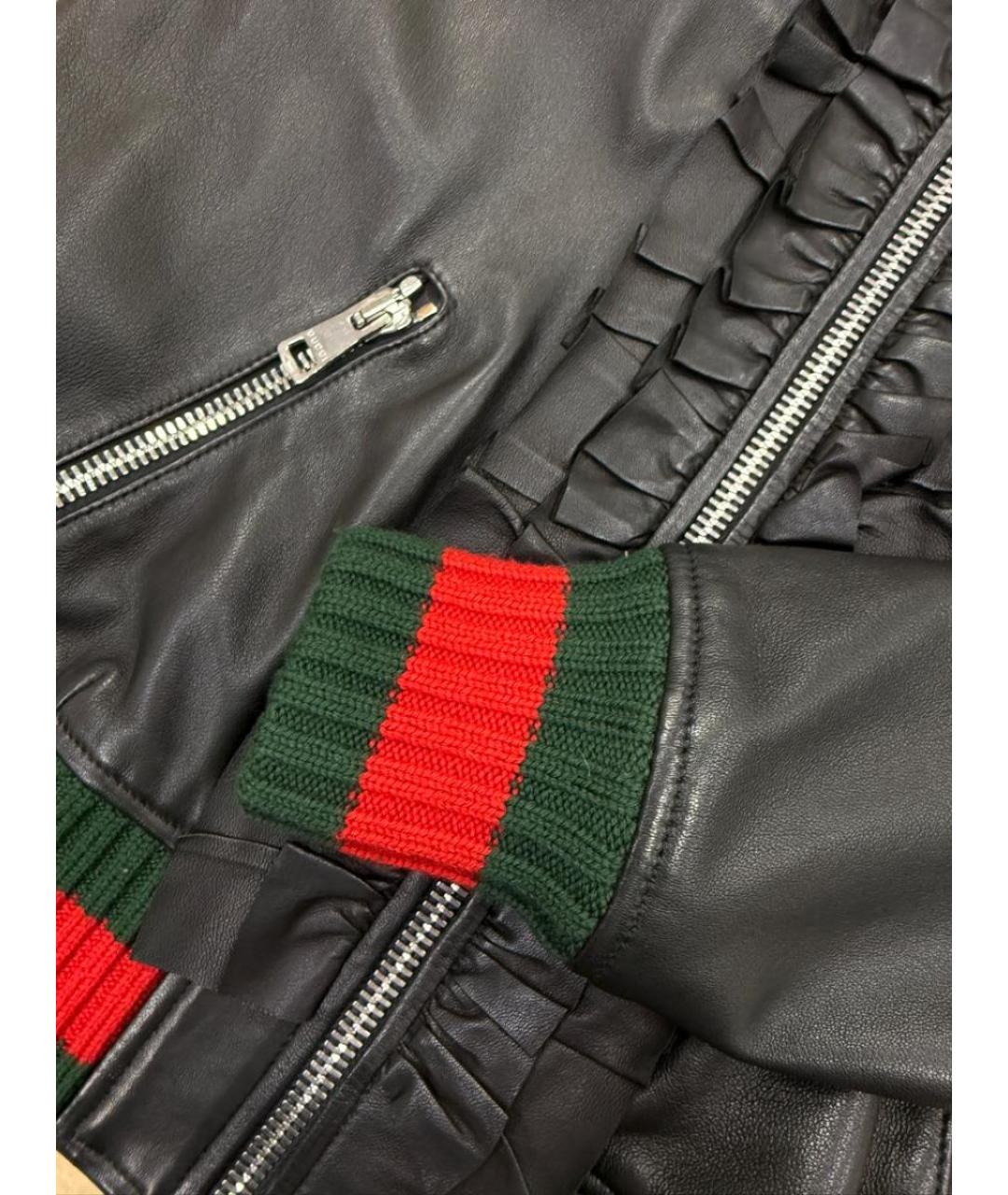 GUCCI Черная кожаная куртка, фото 8