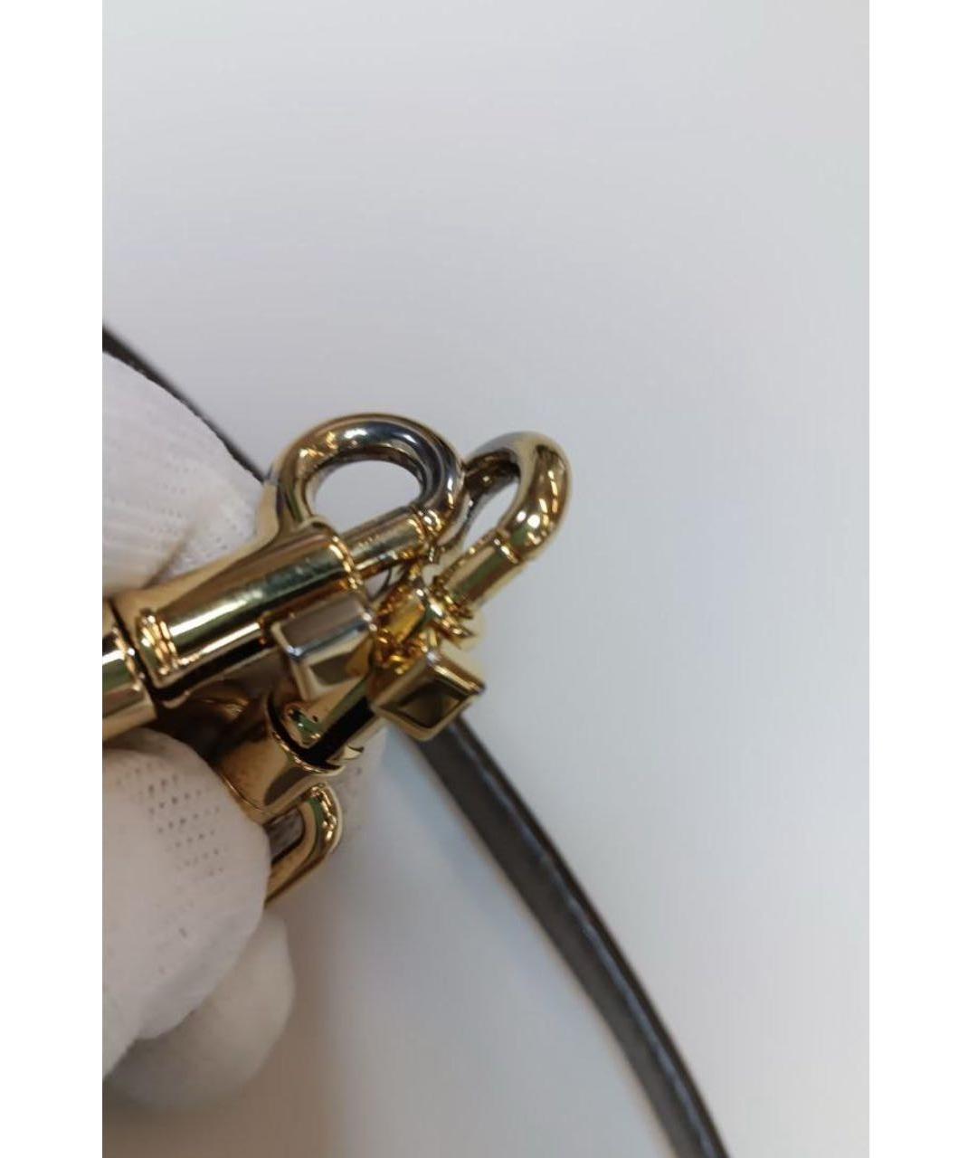 DOLCE&GABBANA Бежевая кожаная сумка с короткими ручками, фото 7