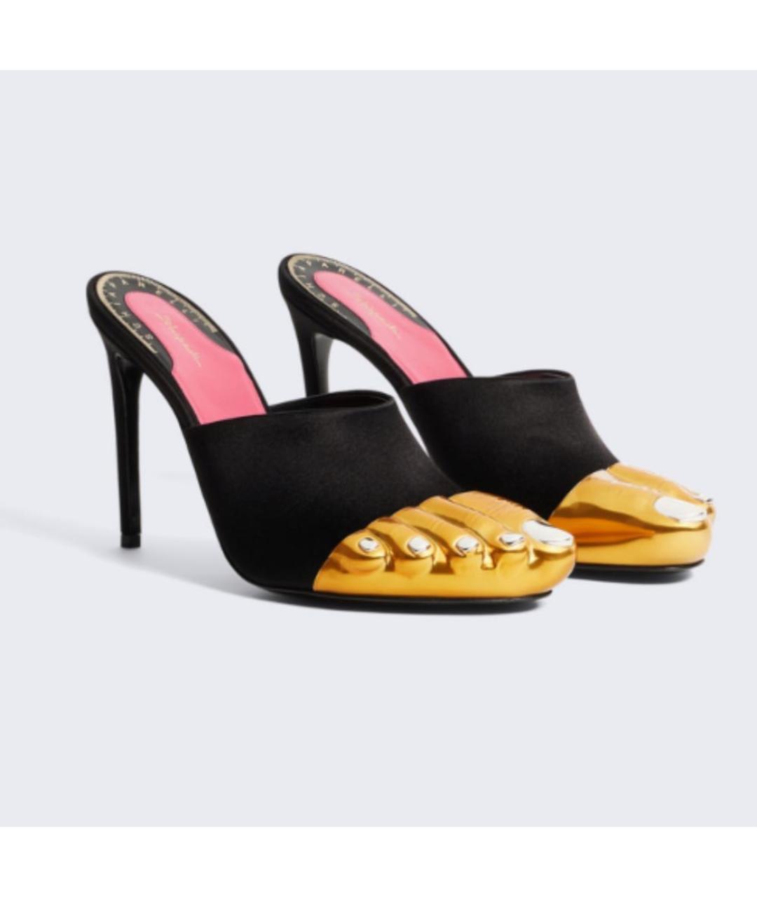SCHIAPARELLI Черные текстильные сабо, фото 8