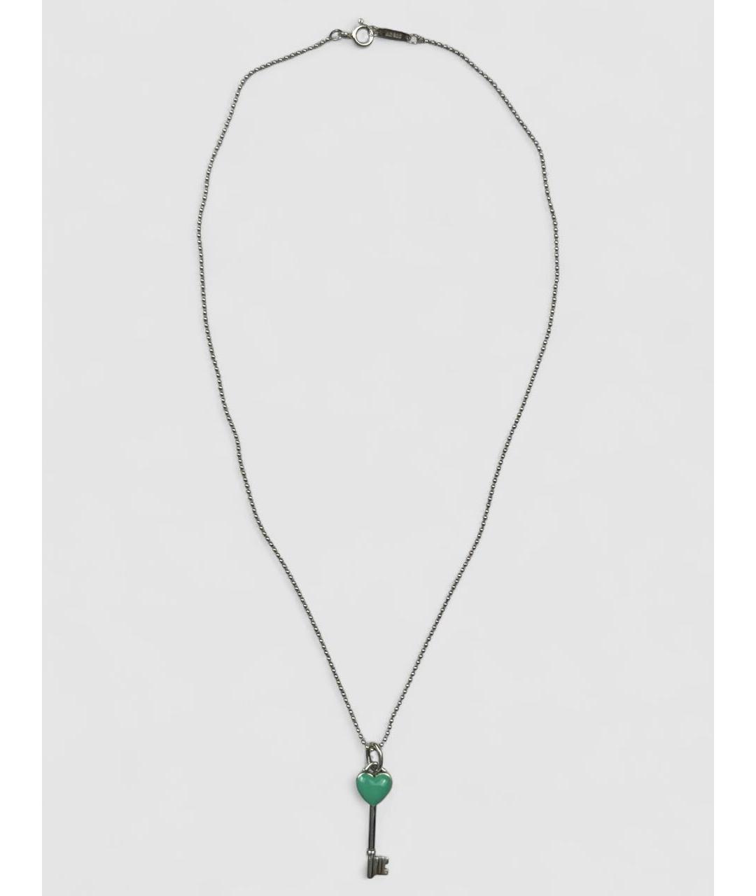 TIFFANY&CO Бирюзовое серебряное колье, фото 6