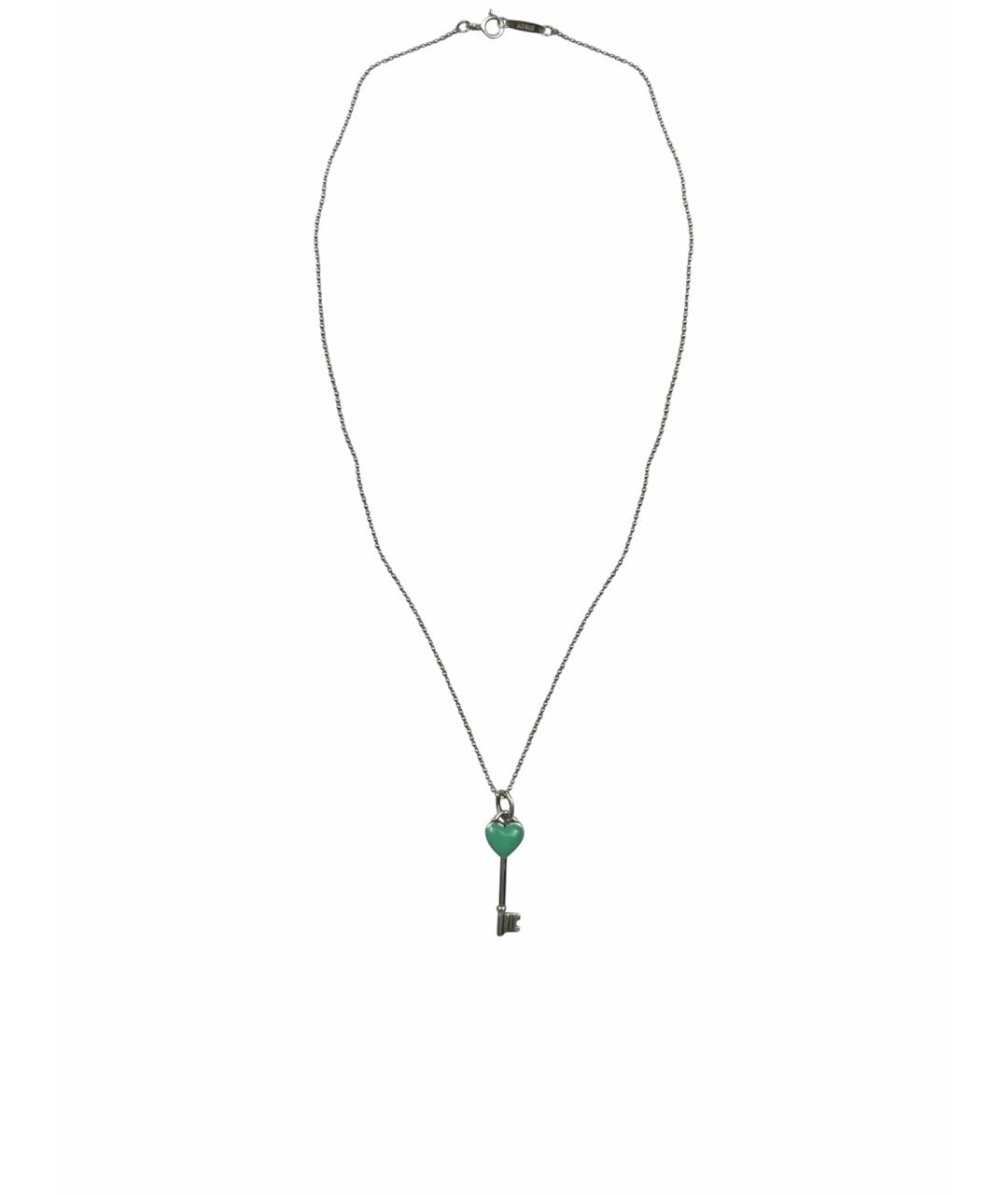 TIFFANY&CO Бирюзовое серебряное колье, фото 1
