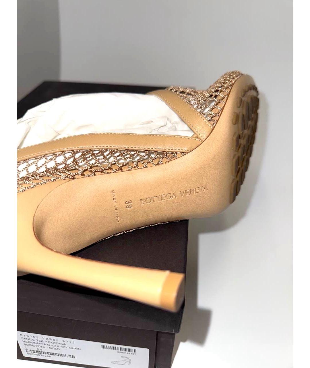 BOTTEGA VENETA Бежевые босоножки, фото 6