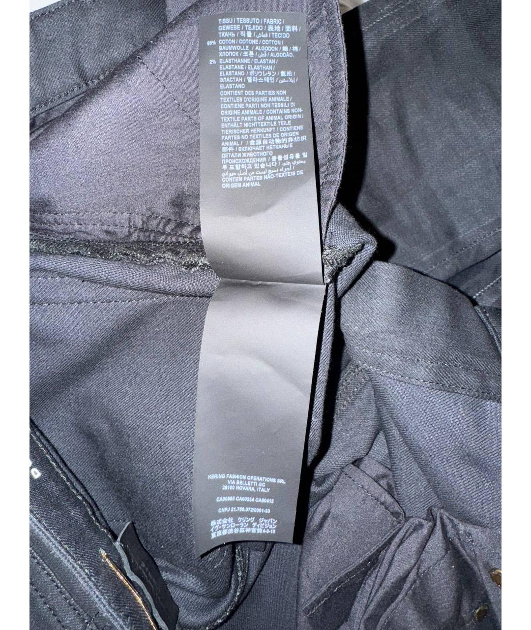 SAINT LAURENT Черные хлопковые джинсы скинни, фото 7
