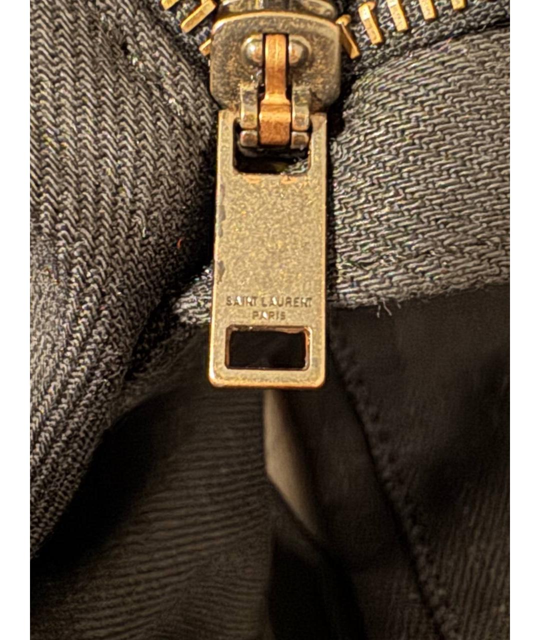 SAINT LAURENT Черные хлопковые джинсы скинни, фото 6
