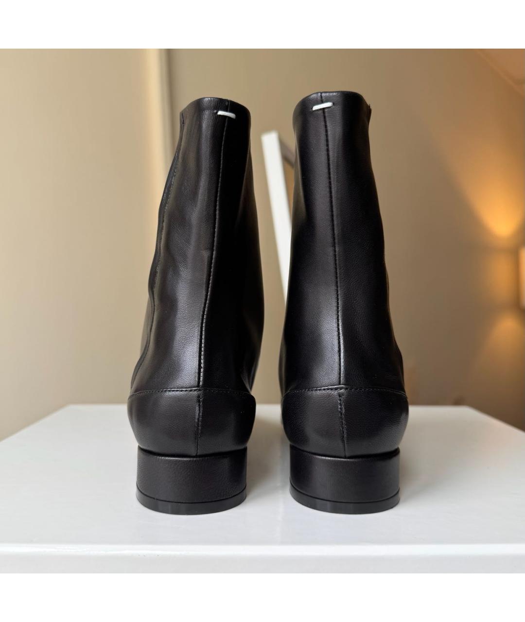 MAISON MARGIELA Черные кожаные ботильоны, фото 6