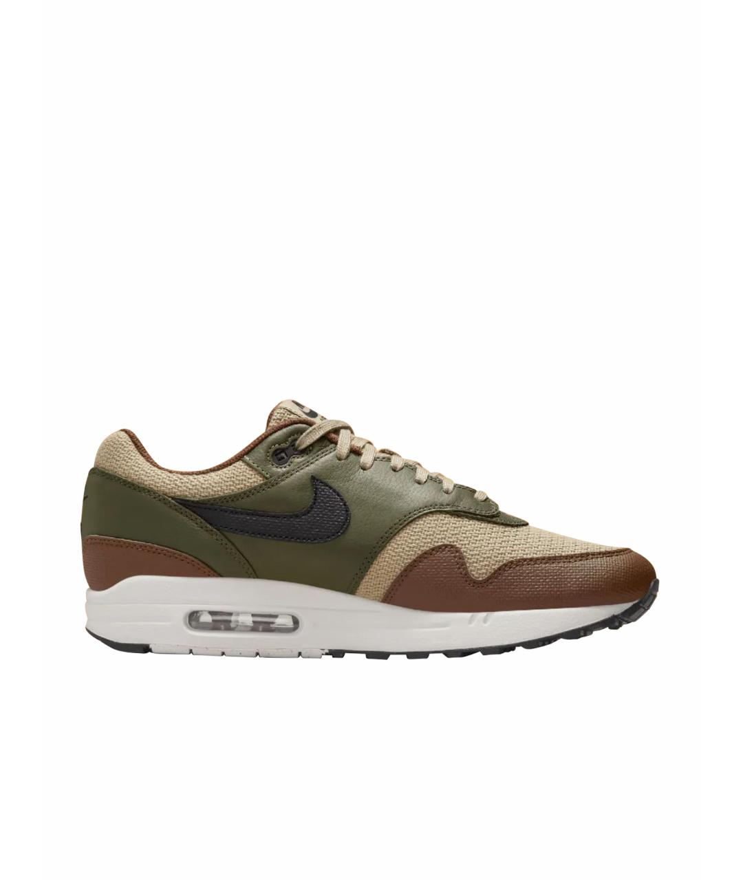 NIKE Хаки кожаные низкие кроссовки / кеды, фото 1