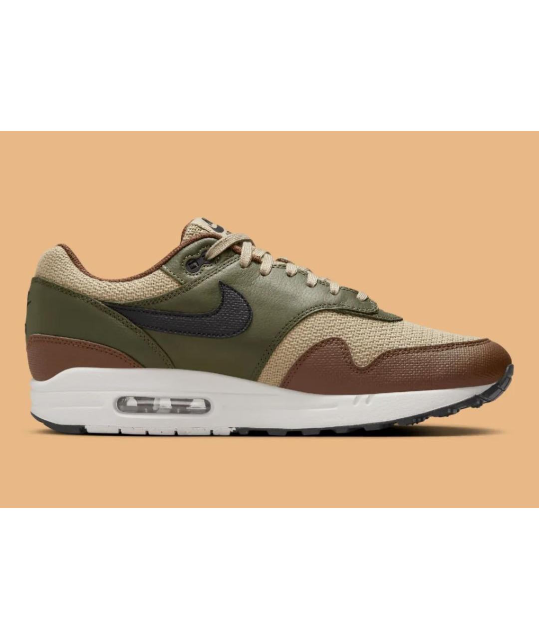 NIKE Хаки кожаные низкие кроссовки / кеды, фото 9