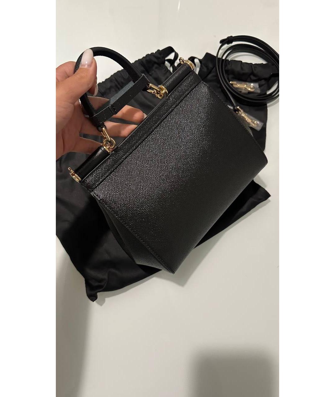 DOLCE&GABBANA Черная сумка с короткими ручками, фото 3