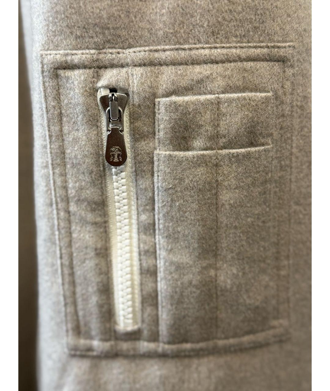 BRUNELLO CUCINELLI Бежевая кашемировая куртка, фото 6