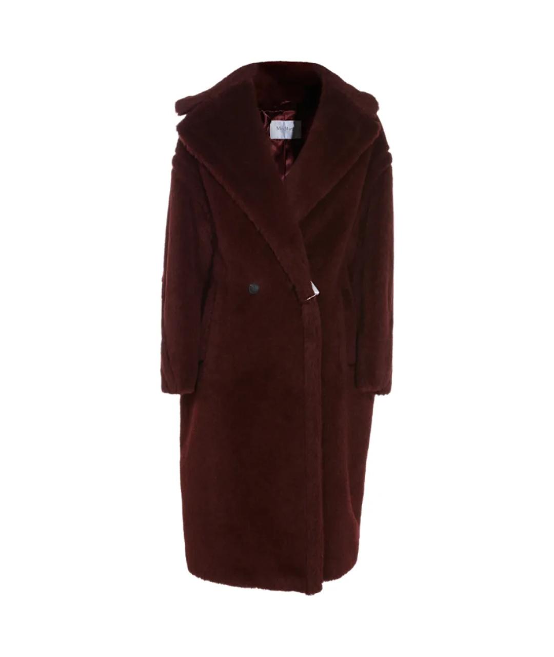 MAX MARA Бордовое шерстяное пальто, фото 1