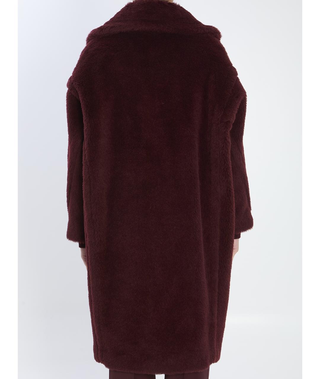 MAX MARA Бордовое шерстяное пальто, фото 3