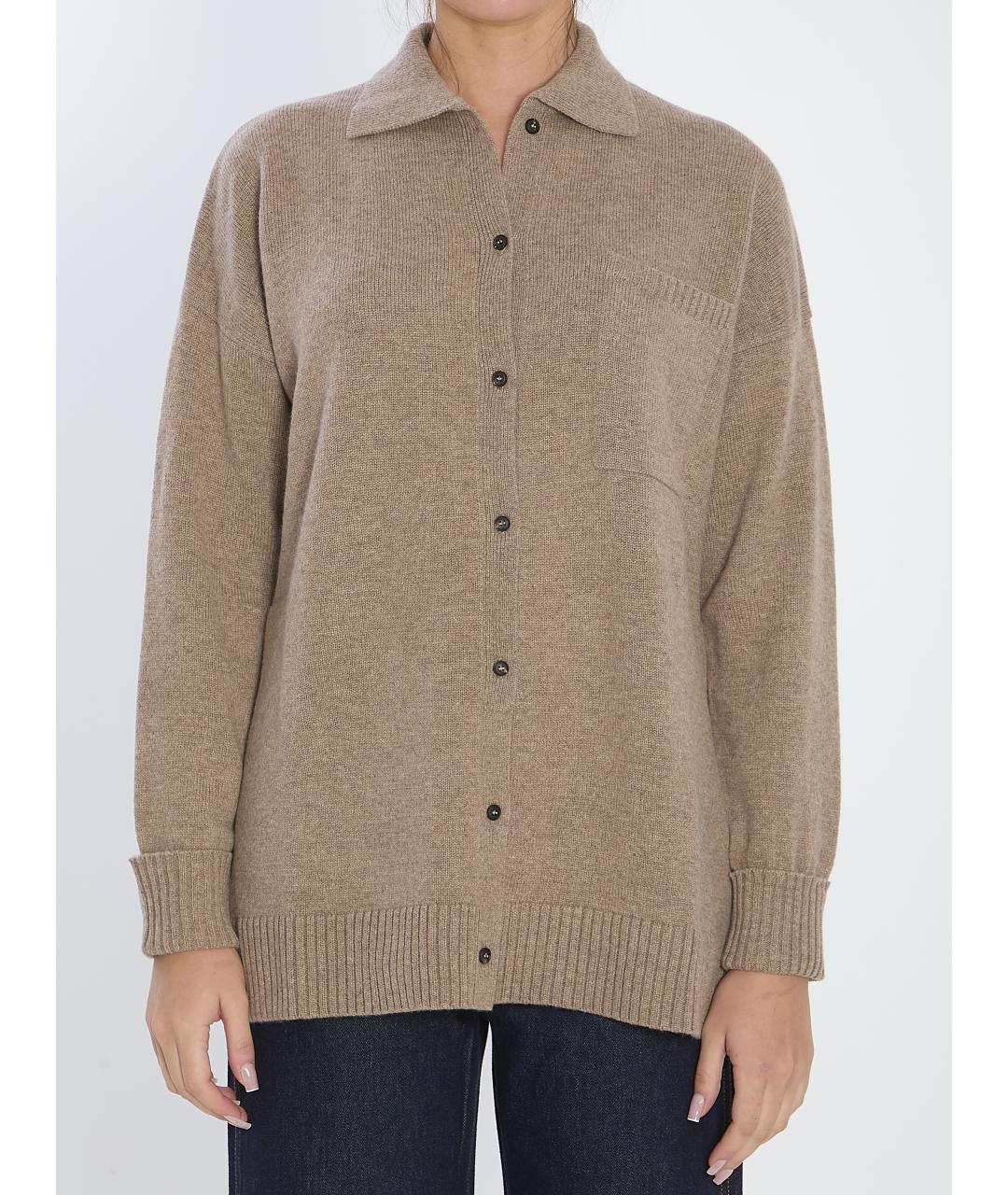 MAX MARA Коричневый кашемировый джемпер / свитер, фото 2