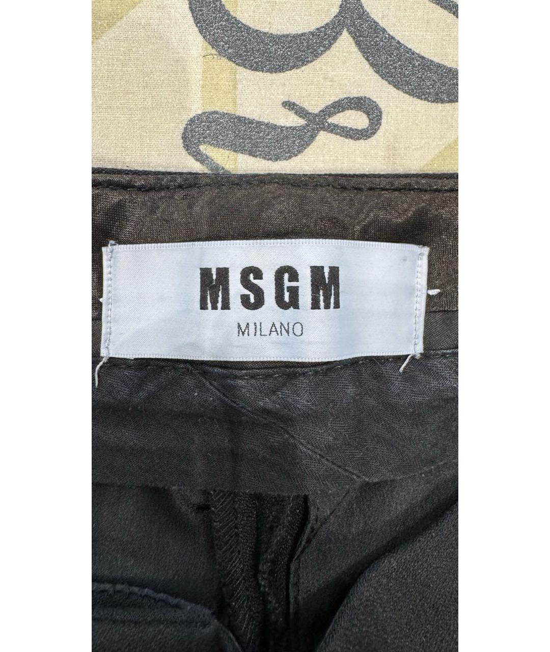 MSGM Черные прямые брюки, фото 5