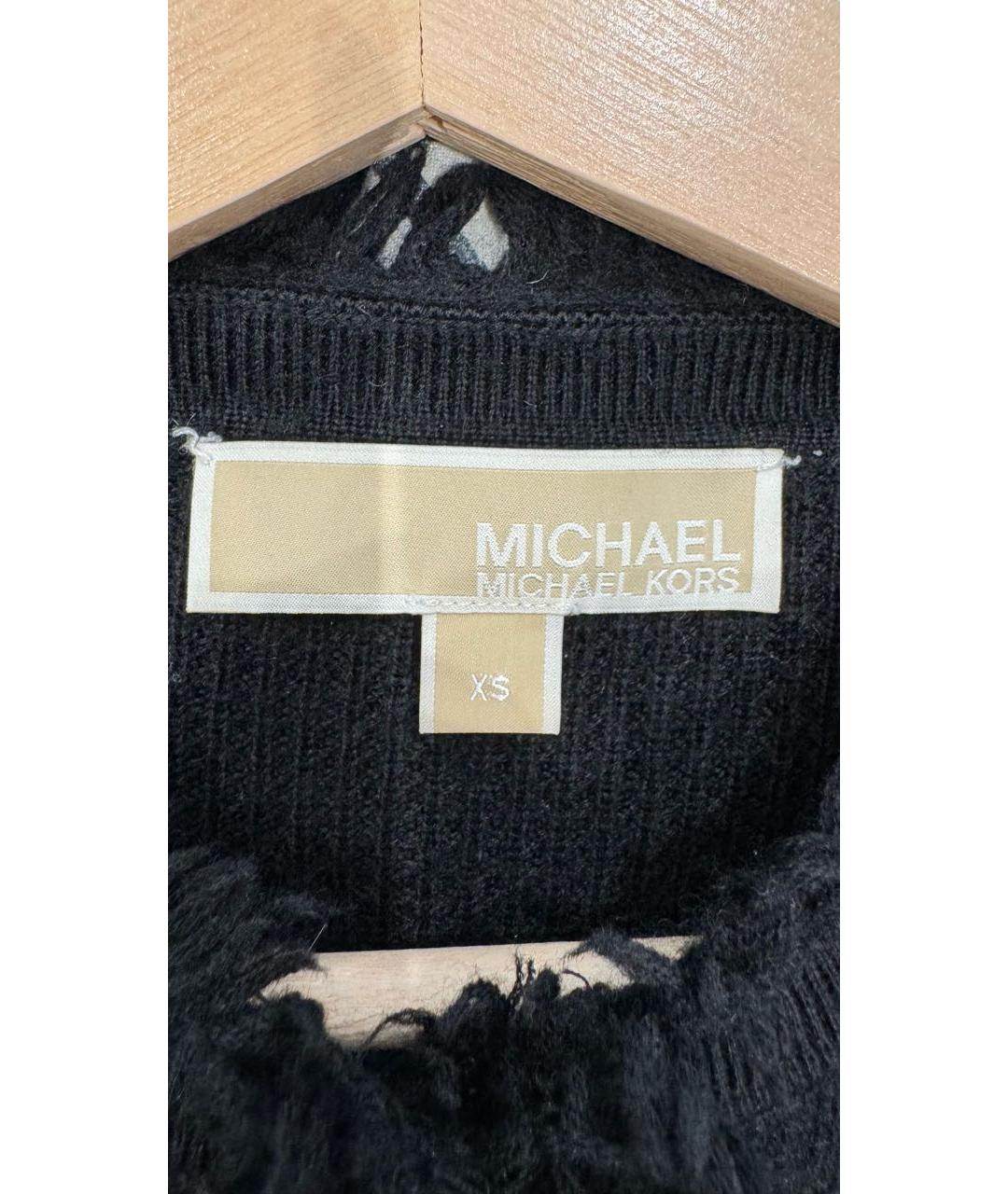 MICHAEL KORS Черный шерстяной кардиган, фото 4