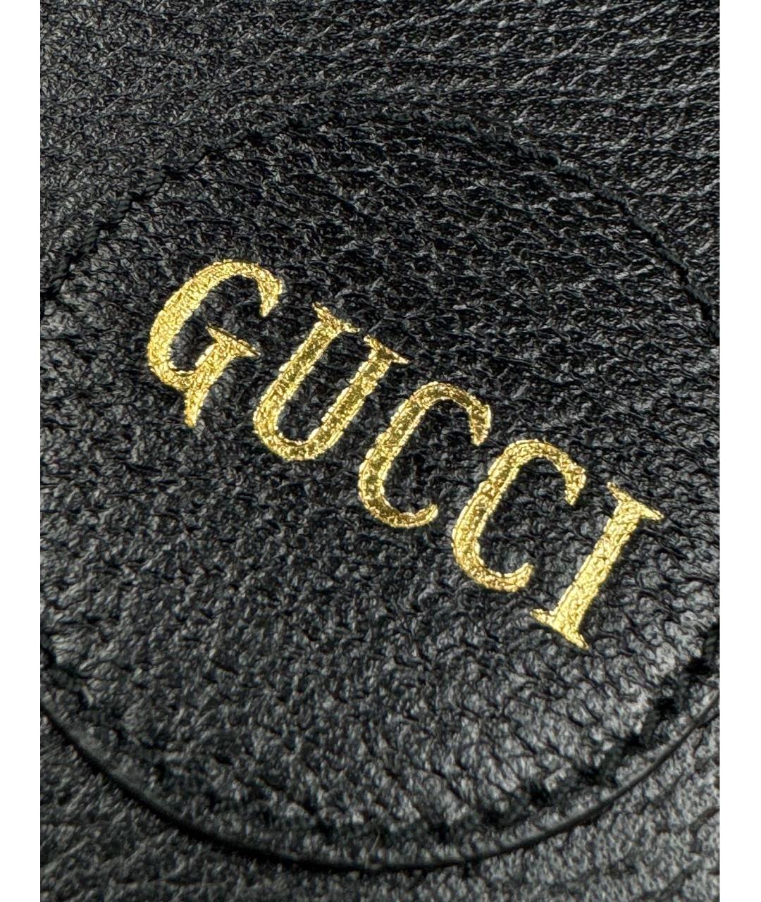GUCCI Черный кожаный кошелек, фото 5