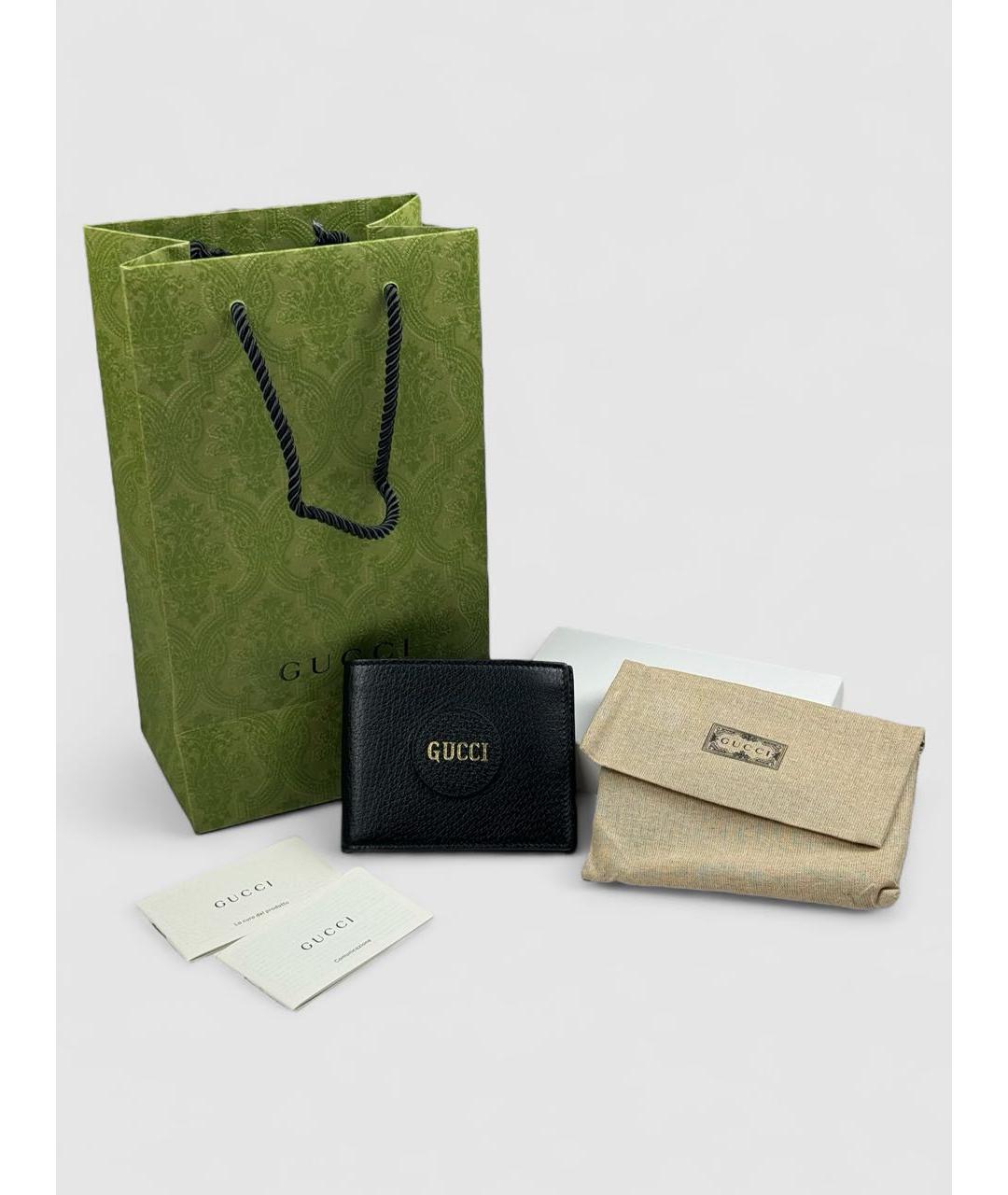 GUCCI Черный кожаный кошелек, фото 3