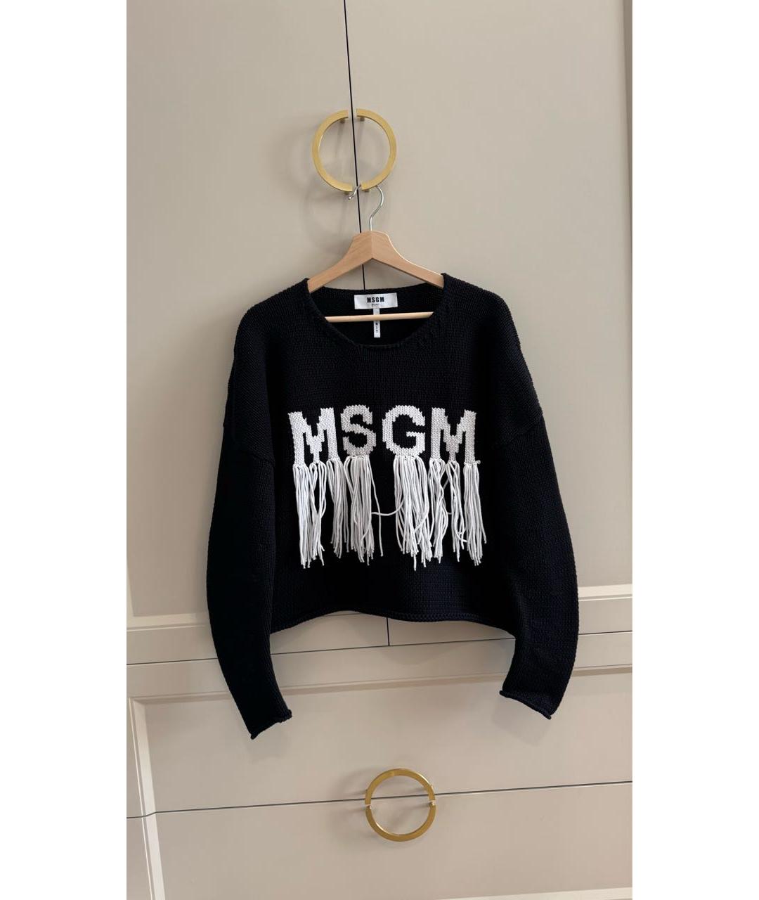 MSGM Черный хлопковый джемпер / свитер, фото 2