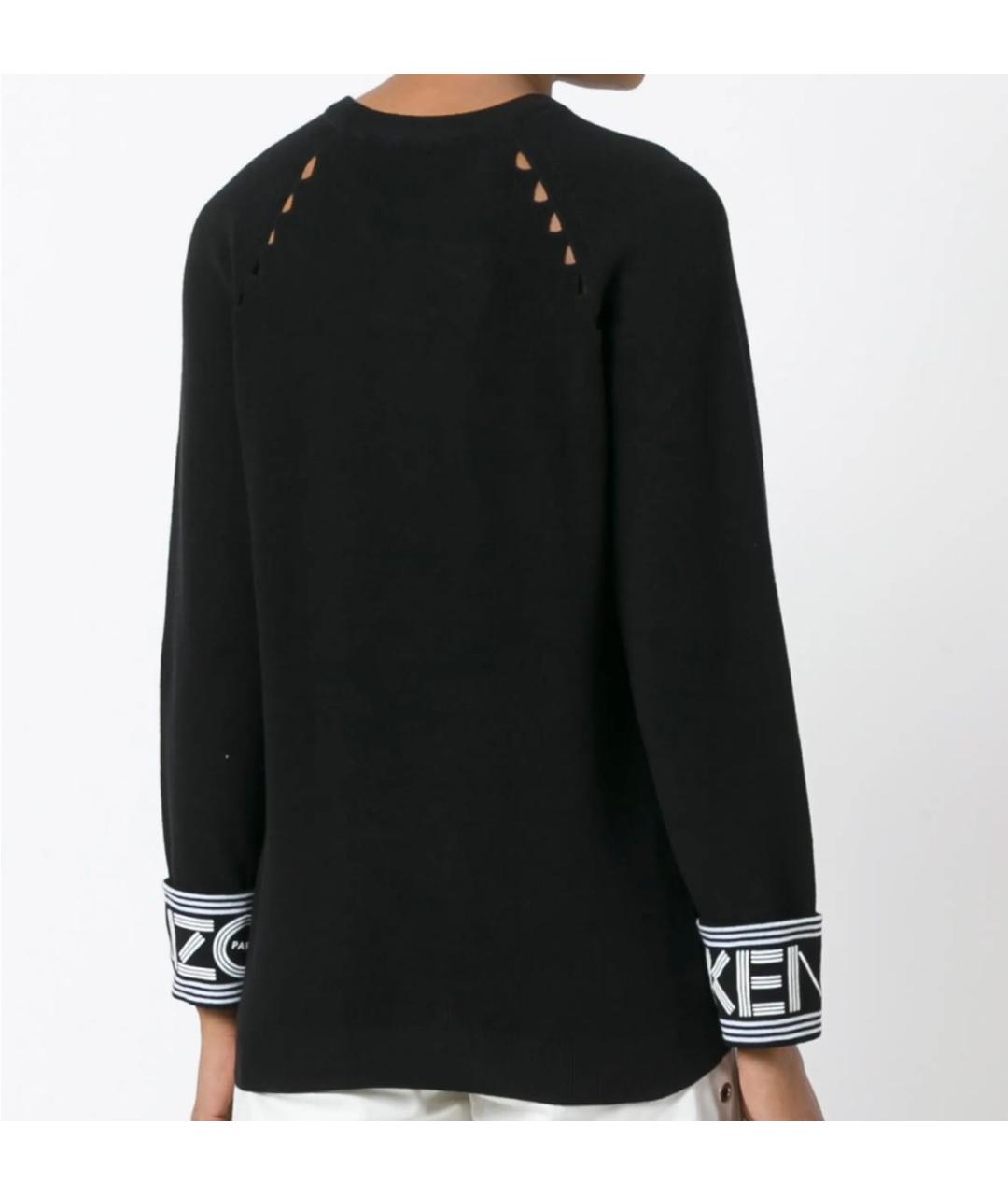 KENZO Черный хлопковый джемпер / свитер, фото 7