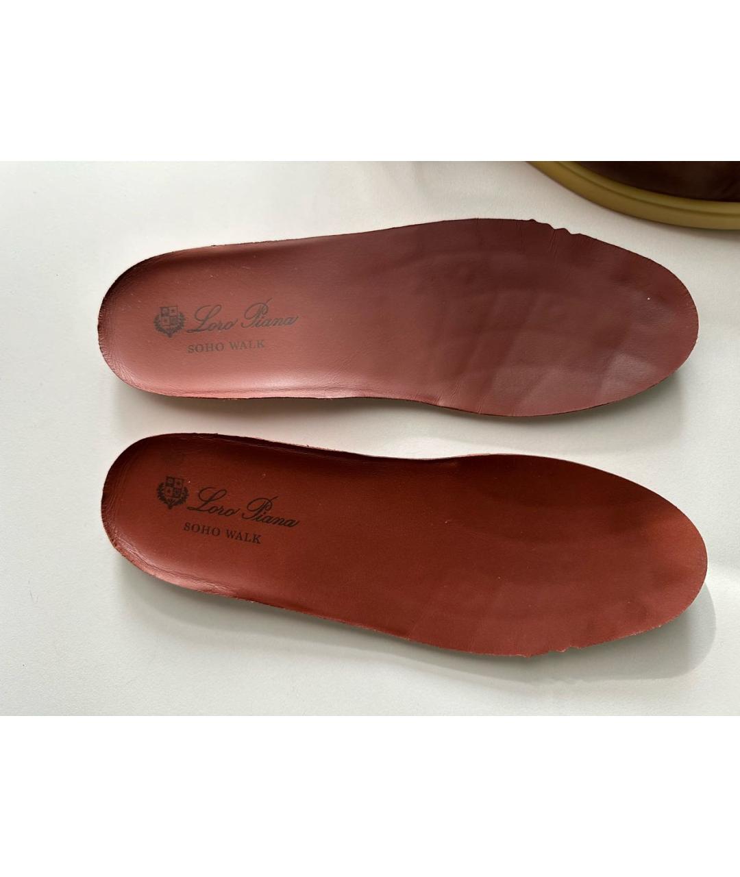 LORO PIANA Коричневые низкие кроссовки / кеды, фото 6