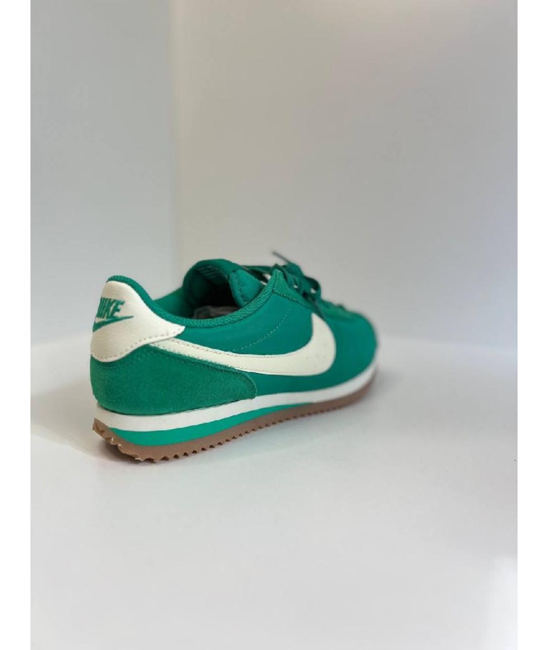 NIKE Зеленые синтетические высокие кроссовки / кеды, фото 3