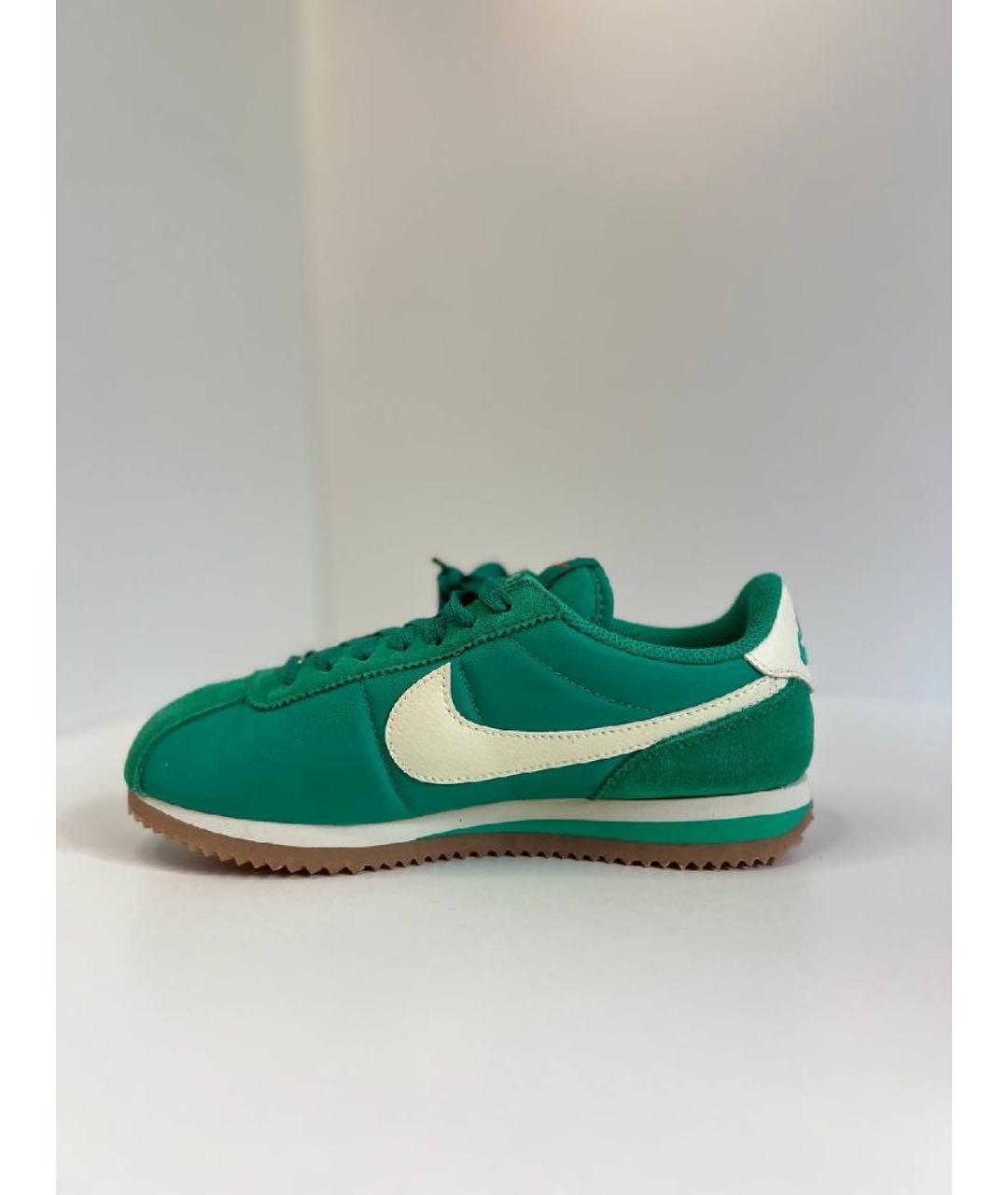 NIKE Зеленые синтетические высокие кроссовки / кеды, фото 5