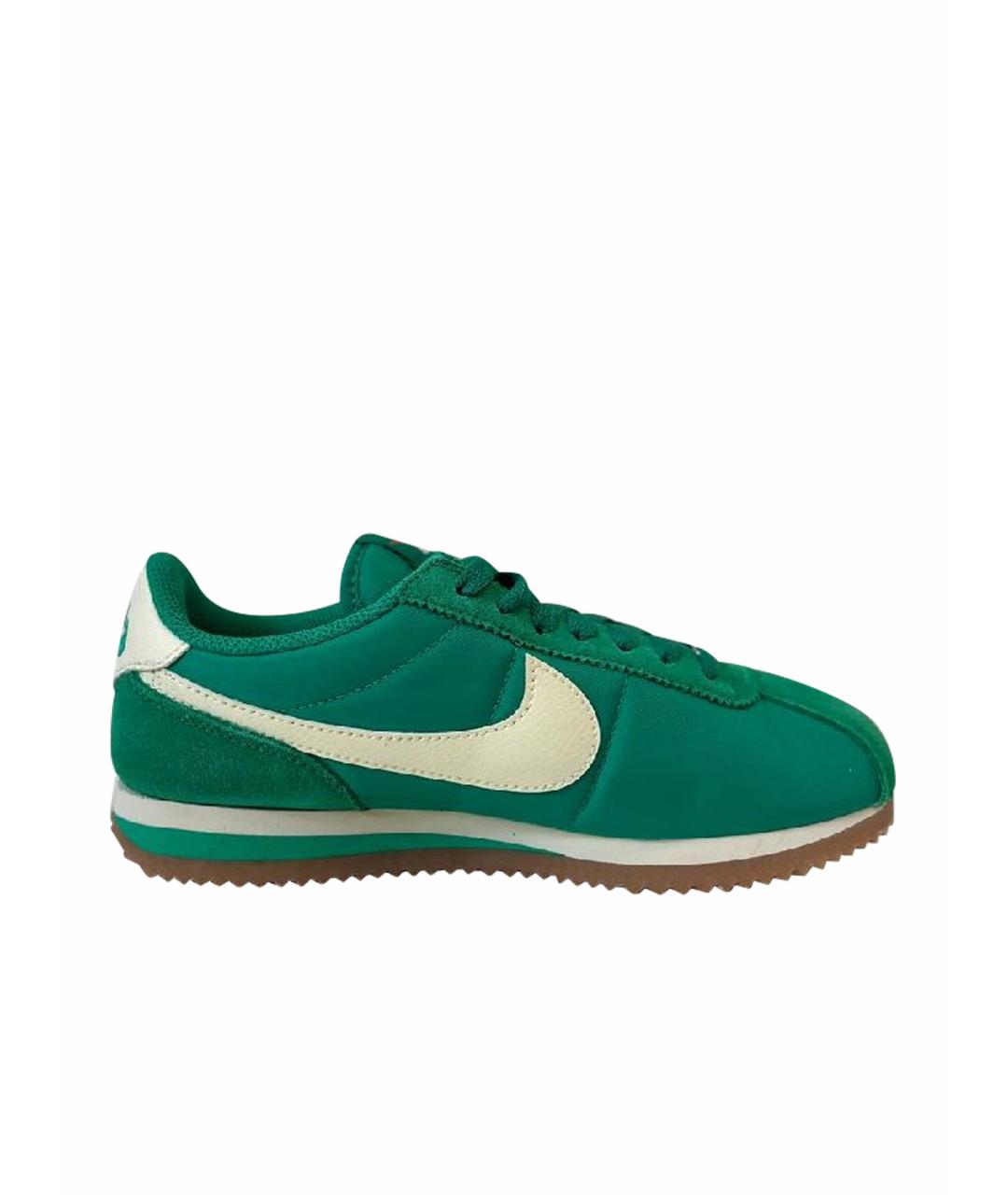 NIKE Зеленые синтетические высокие кроссовки / кеды, фото 1