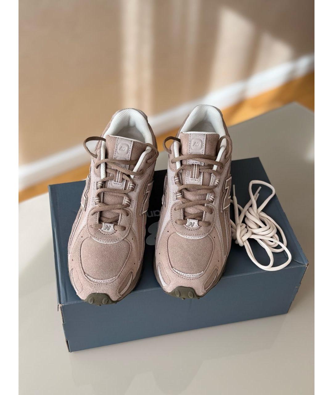 NEW BALANCE Коричневые замшевые низкие кроссовки / кеды, фото 2