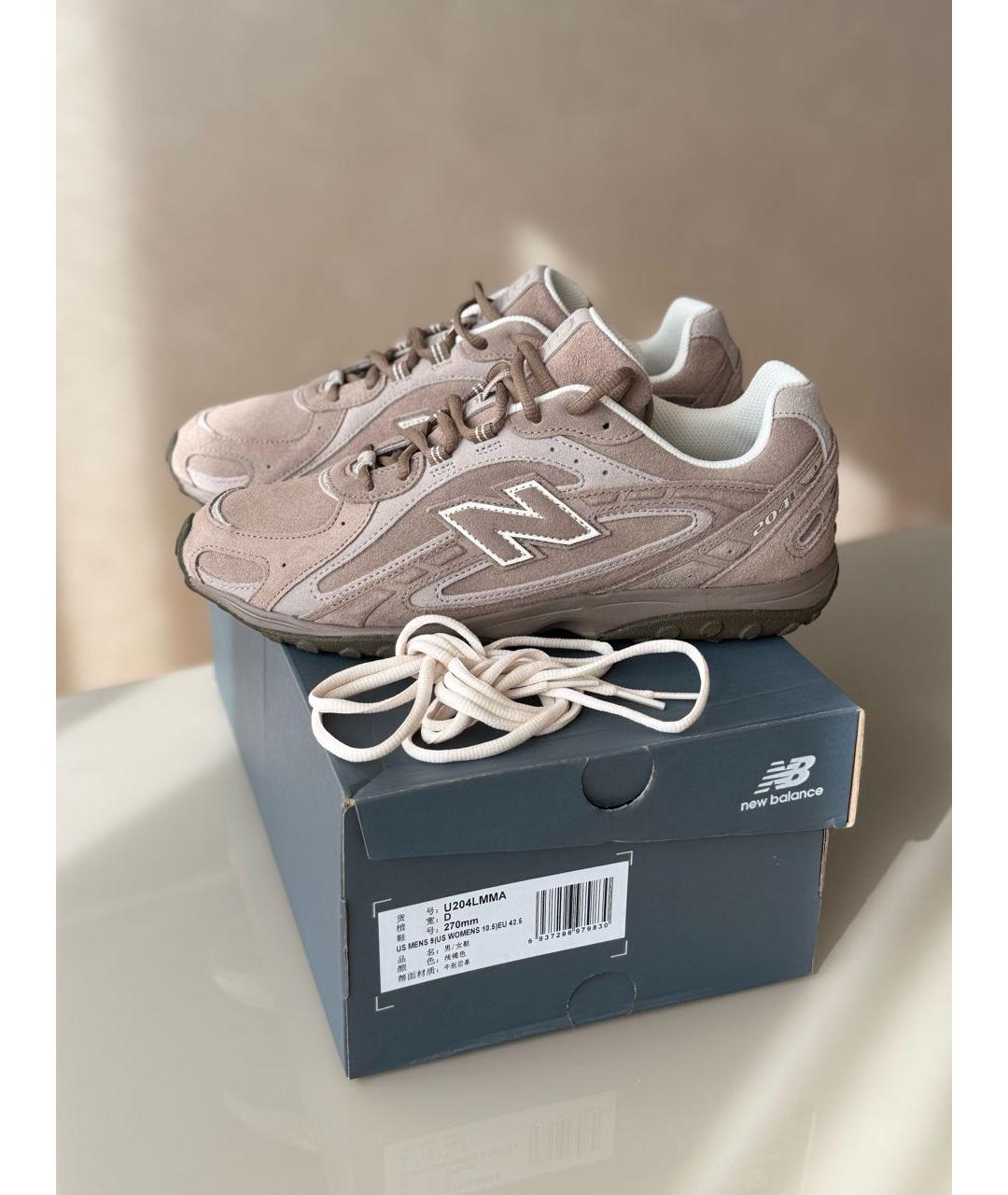 NEW BALANCE Коричневые замшевые низкие кроссовки / кеды, фото 4