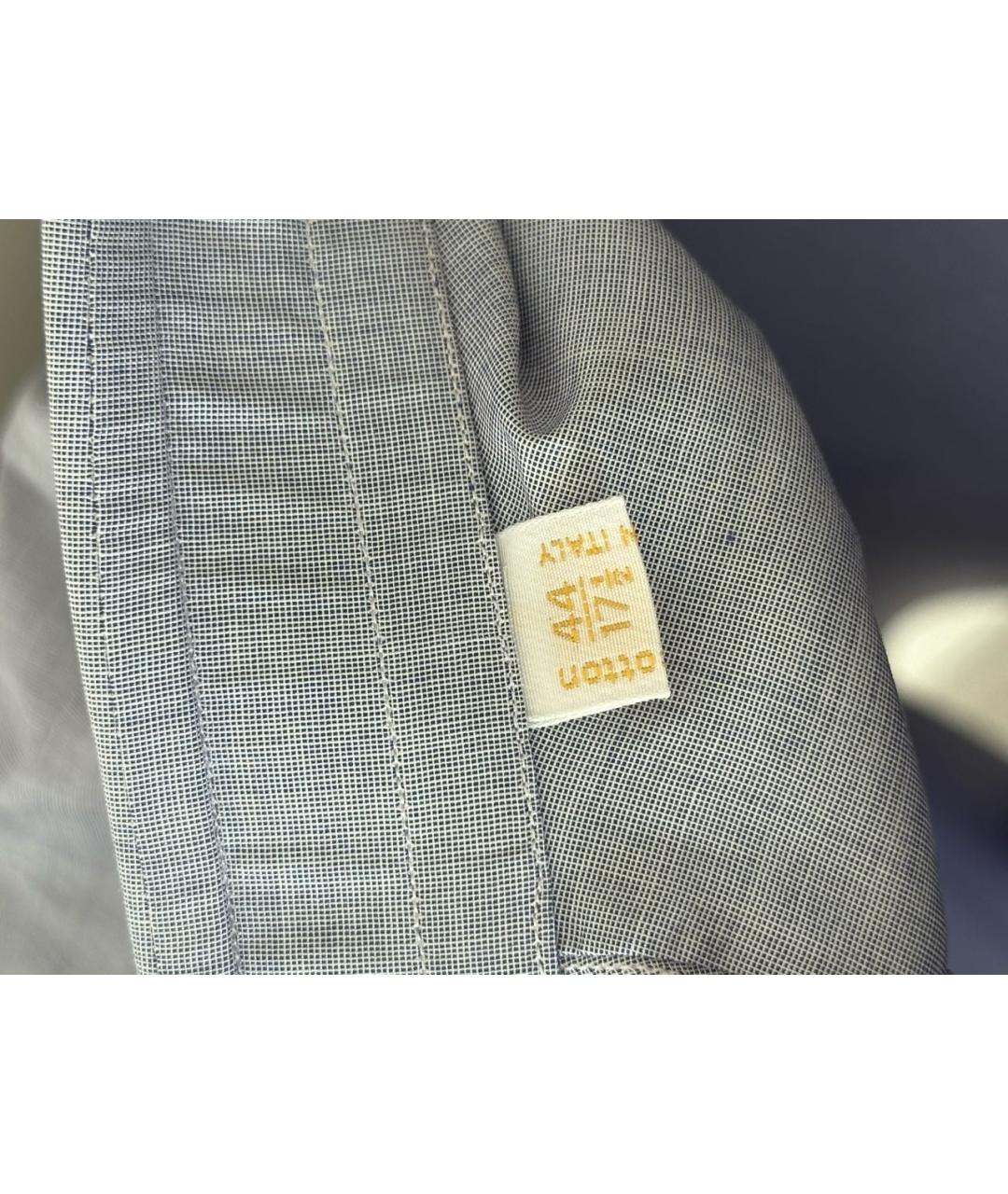 BRIONI Голубая хлопковая классическая рубашка, фото 4