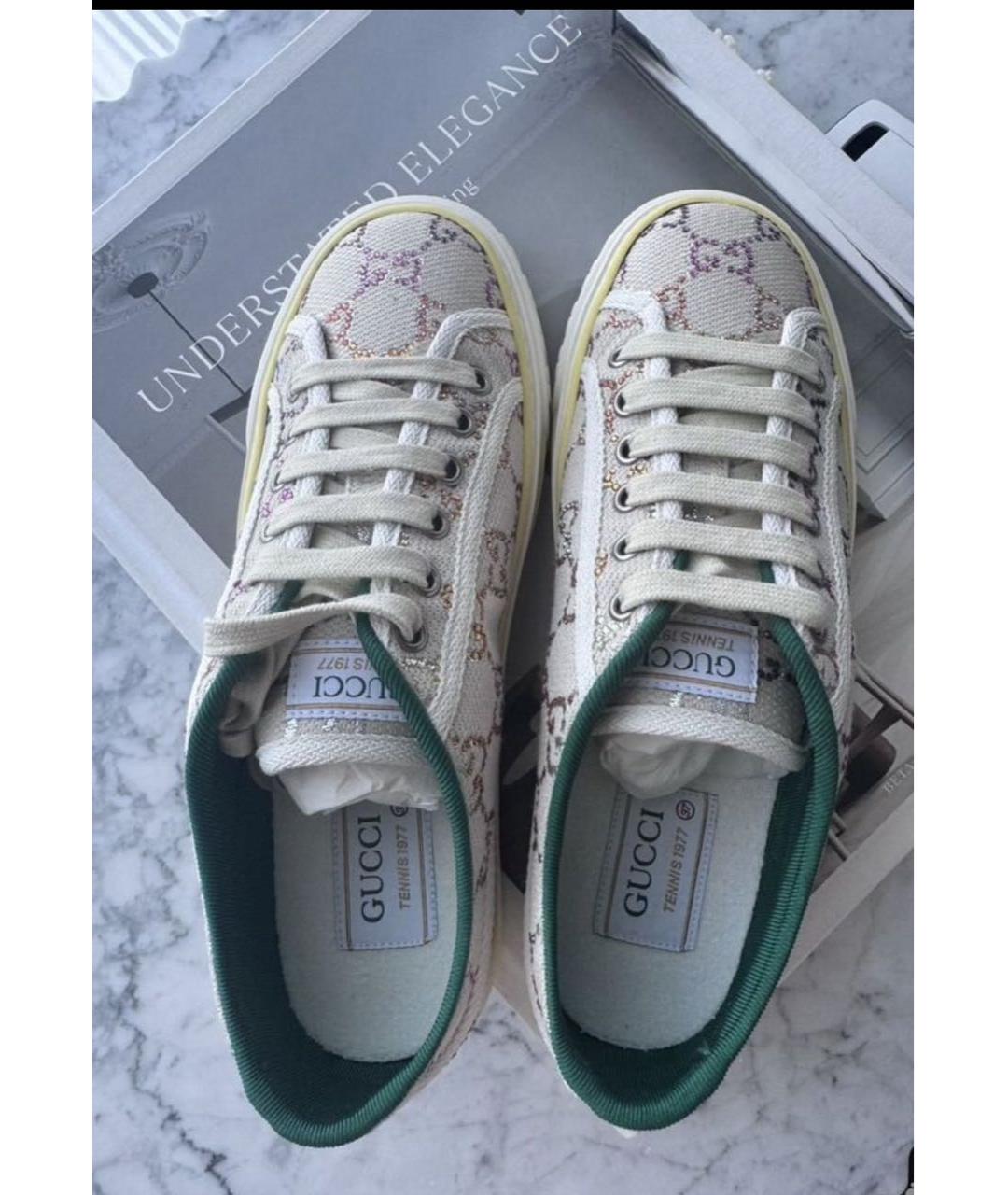 GUCCI Мульти текстильные кеды, фото 6