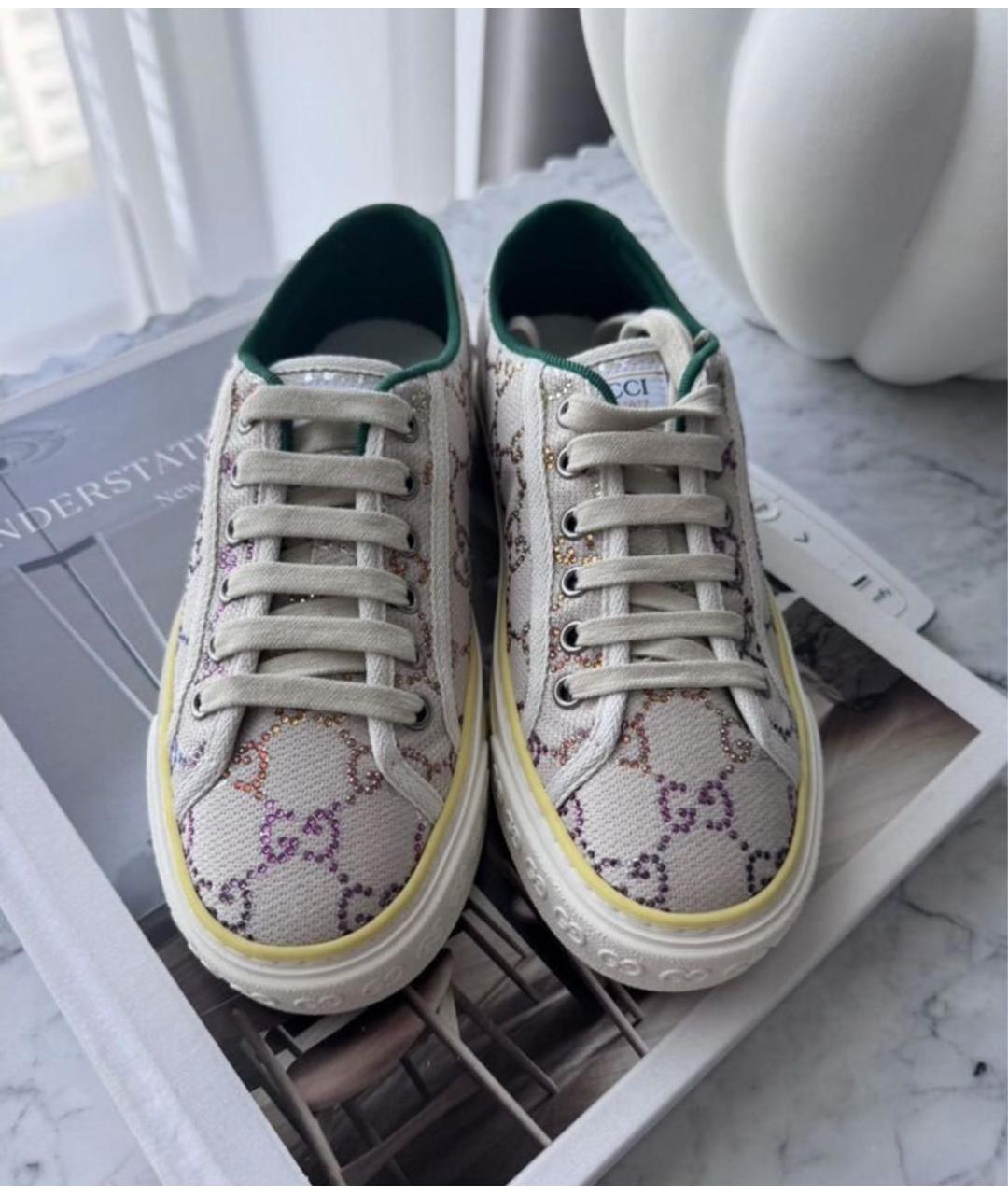GUCCI Мульти текстильные кеды, фото 4