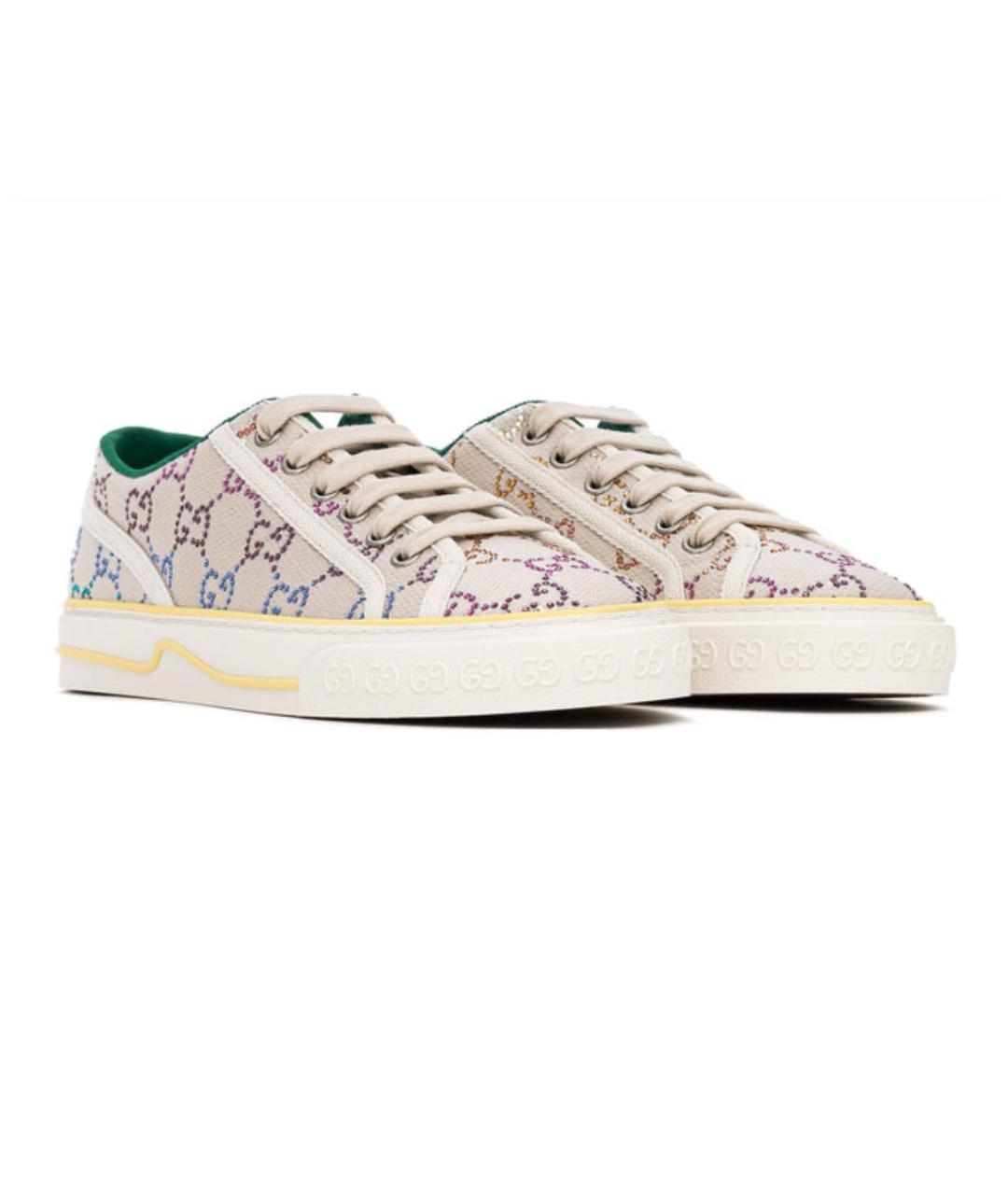 GUCCI Мульти текстильные кеды, фото 2