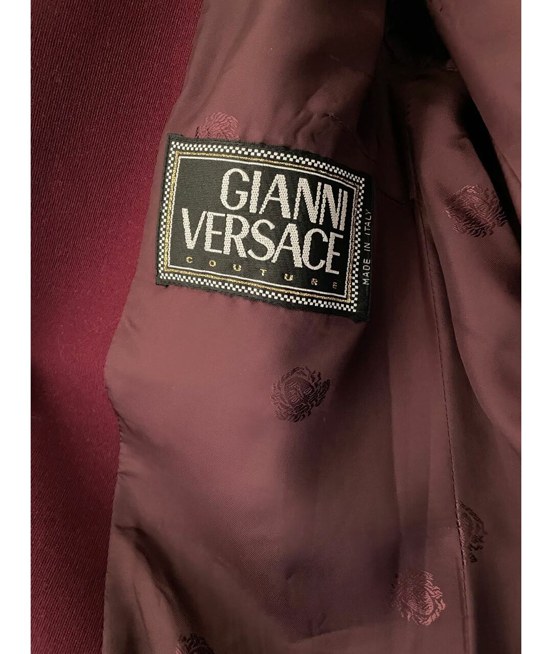 VERSACE Бордовое пальто, фото 4