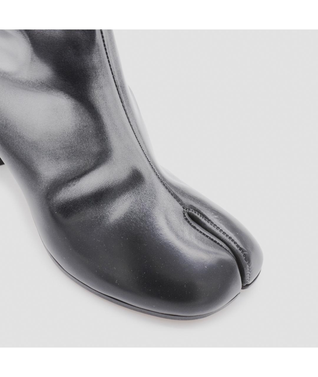 MAISON MARGIELA Серебряные кожаные сапоги, фото 4