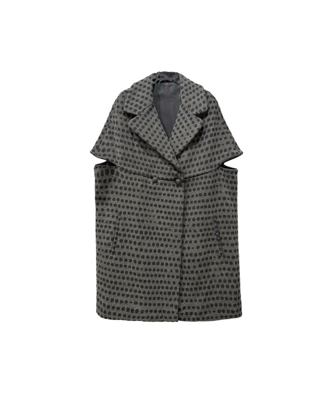 BOTTEGA VENETA Антрацитовое шерстяное пальто, фото 1