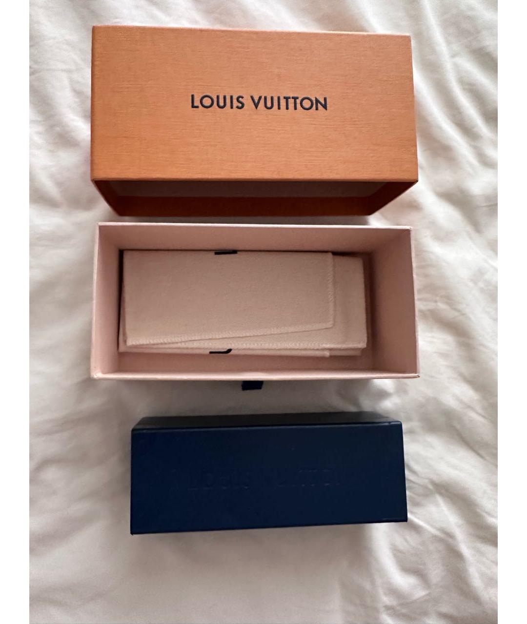 LOUIS VUITTON Коричневые металлические солнцезащитные очки, фото 5