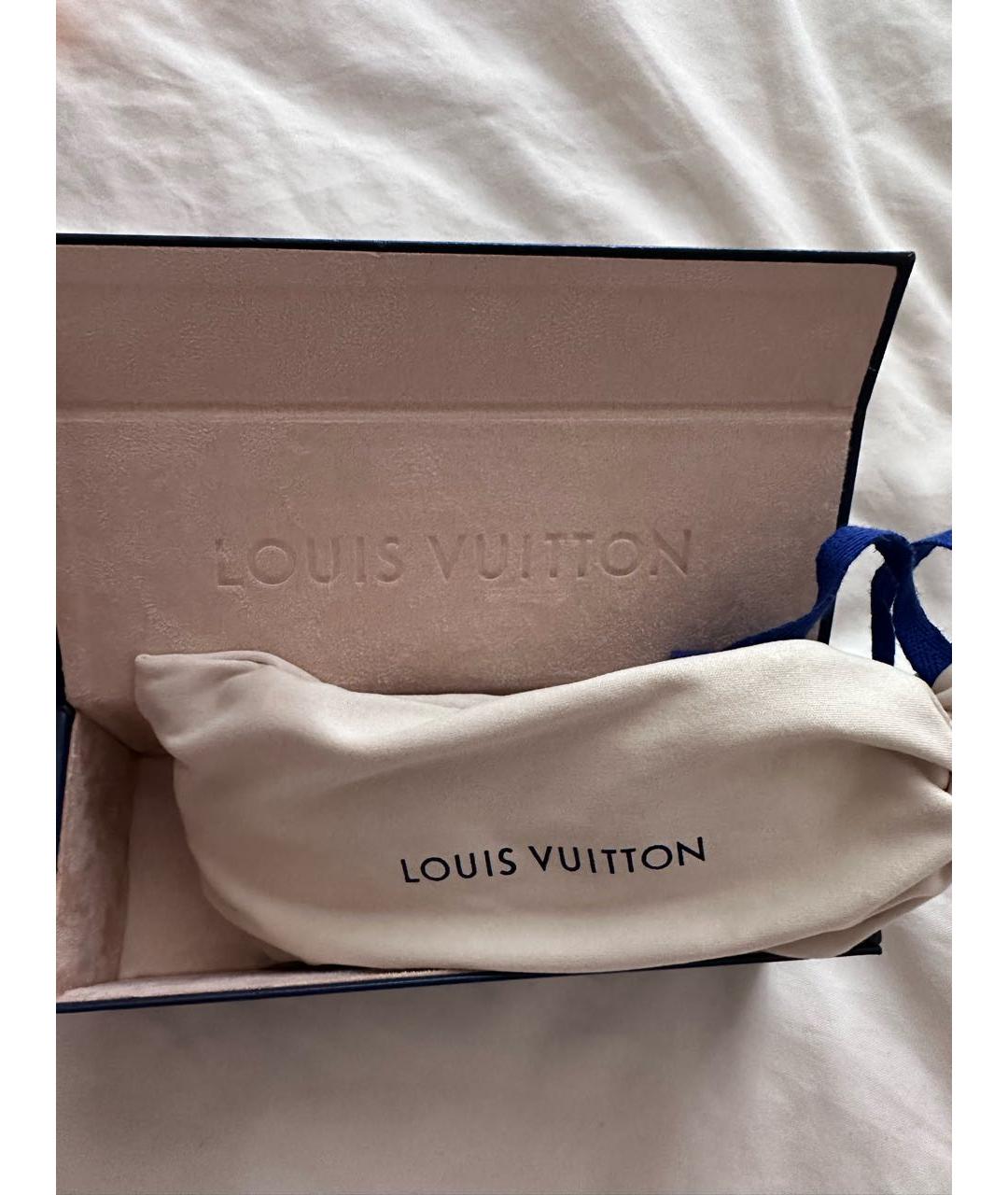 LOUIS VUITTON Коричневые металлические солнцезащитные очки, фото 6