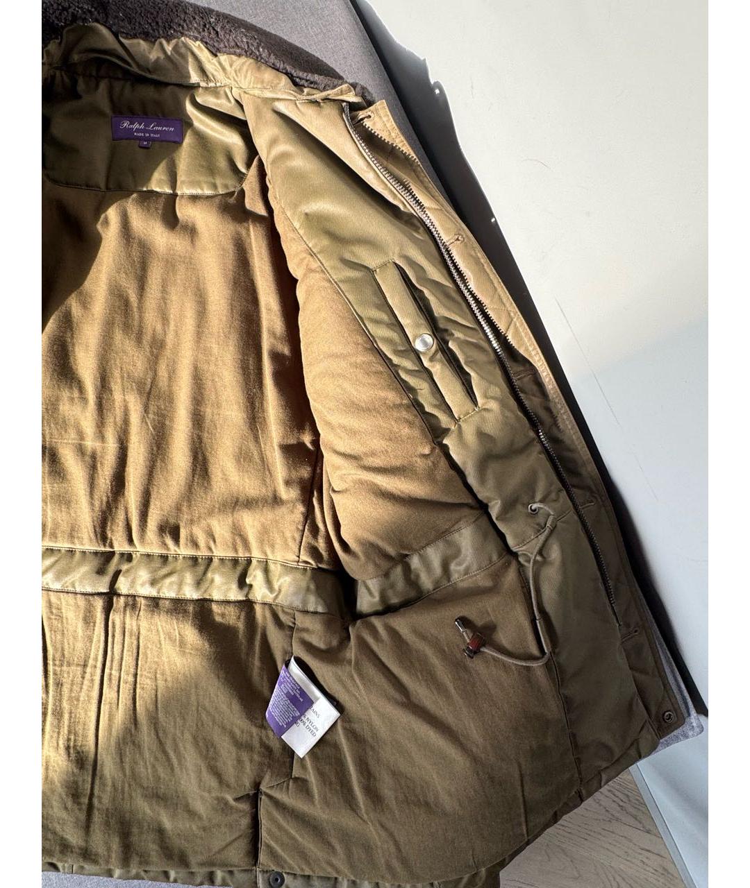 RALPH LAUREN PURPLE LABEL Хаки хлопковая куртка, фото 6