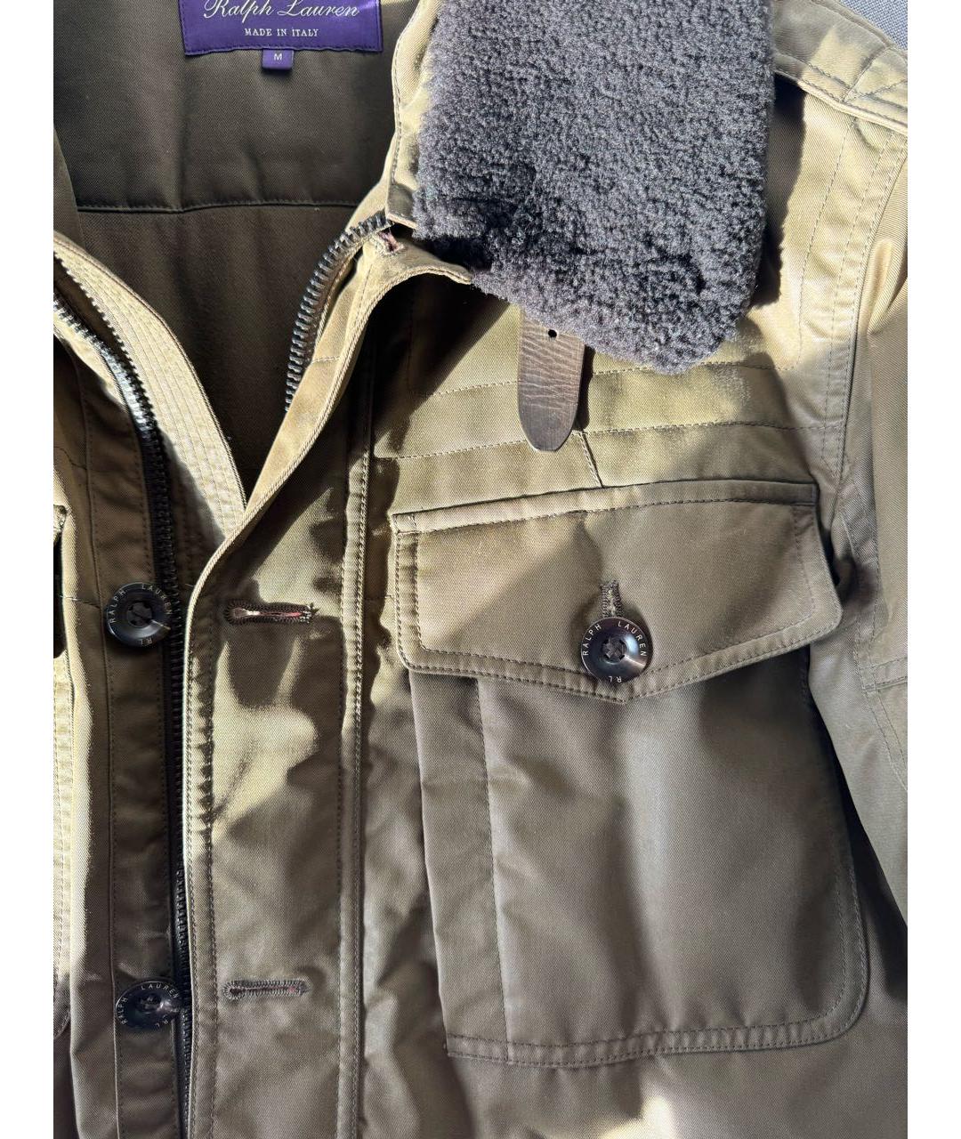 RALPH LAUREN PURPLE LABEL Хаки хлопковая куртка, фото 4