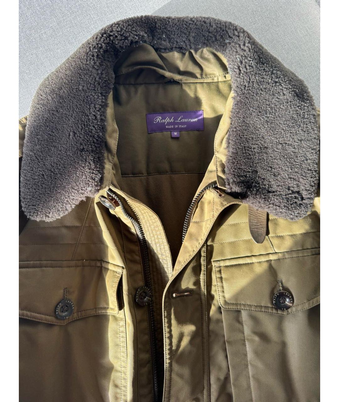 RALPH LAUREN PURPLE LABEL Хаки хлопковая куртка, фото 5