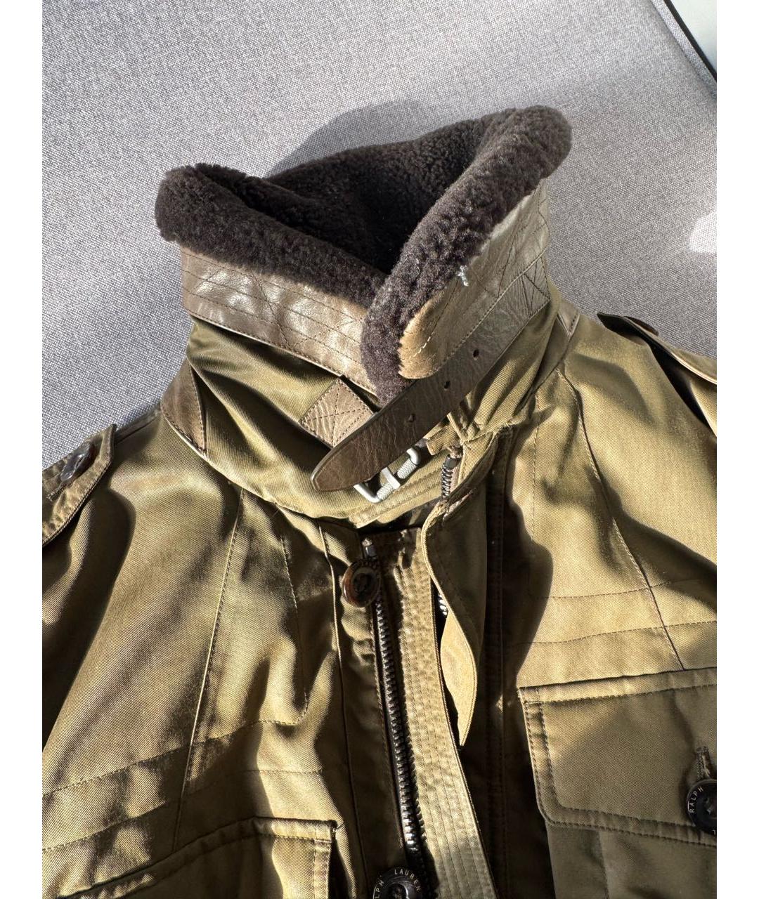 RALPH LAUREN PURPLE LABEL Хаки хлопковая куртка, фото 7