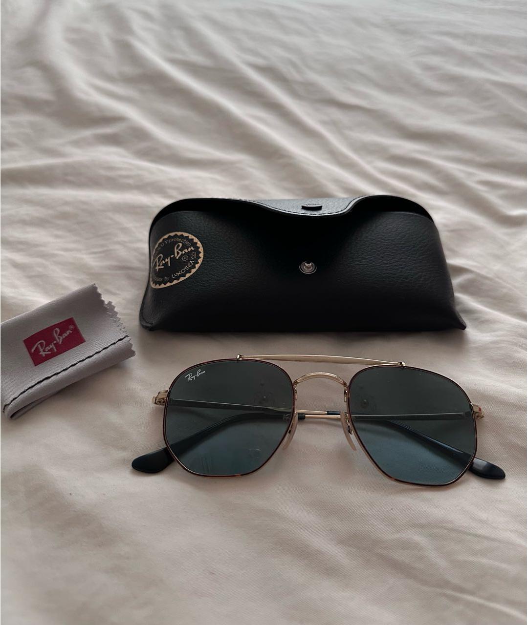 RAY BAN Металлические солнцезащитные очки, фото 6