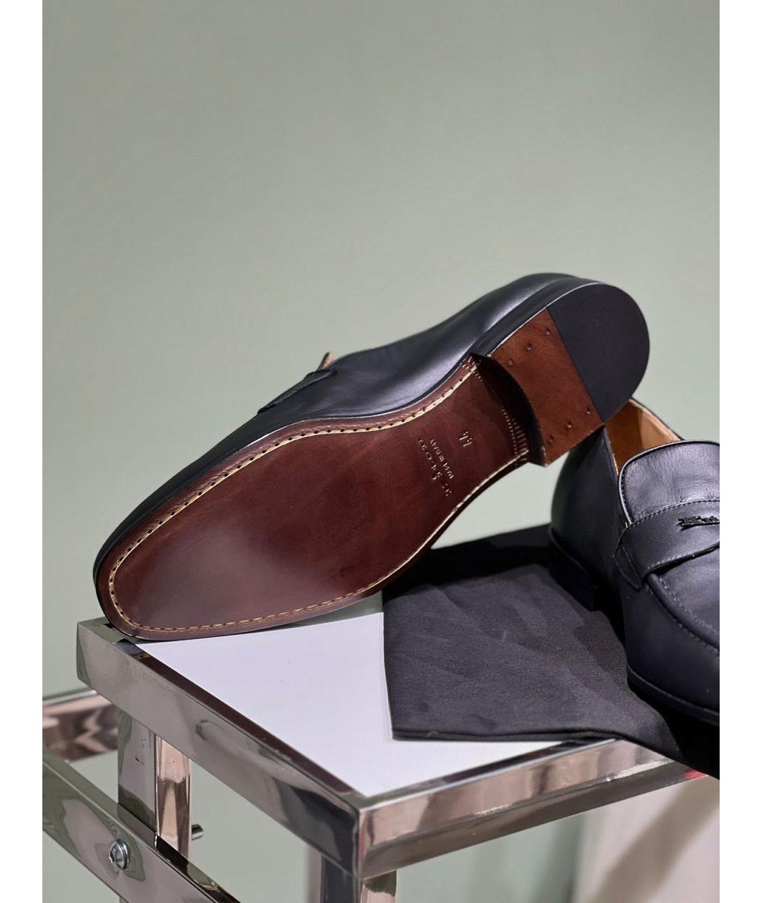 KITON Черные кожаные лоферы, фото 3