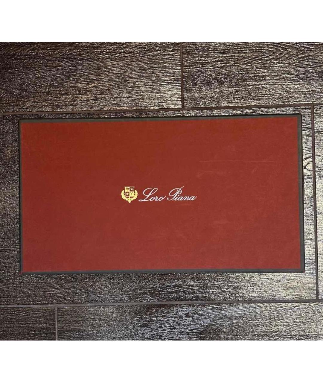 LORO PIANA Бордовые замшевые лоферы, фото 8