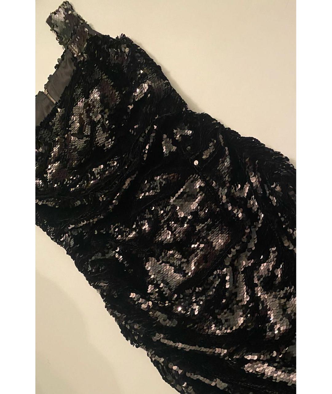 DOLCE&GABBANA Черное шелковое коктейльное платье, фото 2