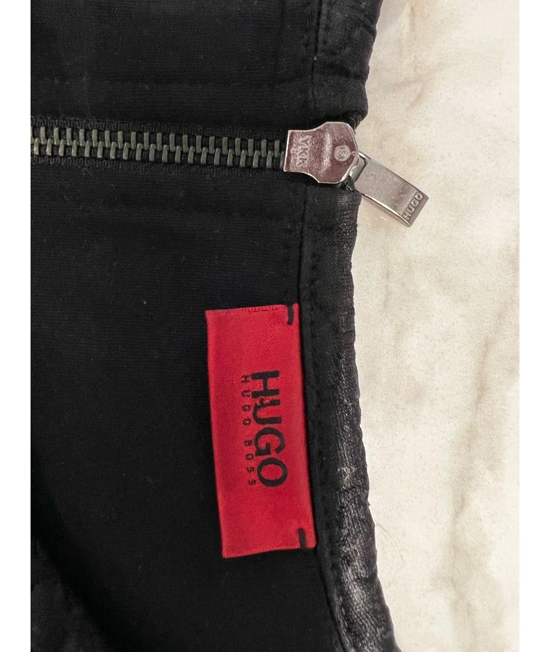 HUGO Черное полиэстеровое повседневное платье, фото 6