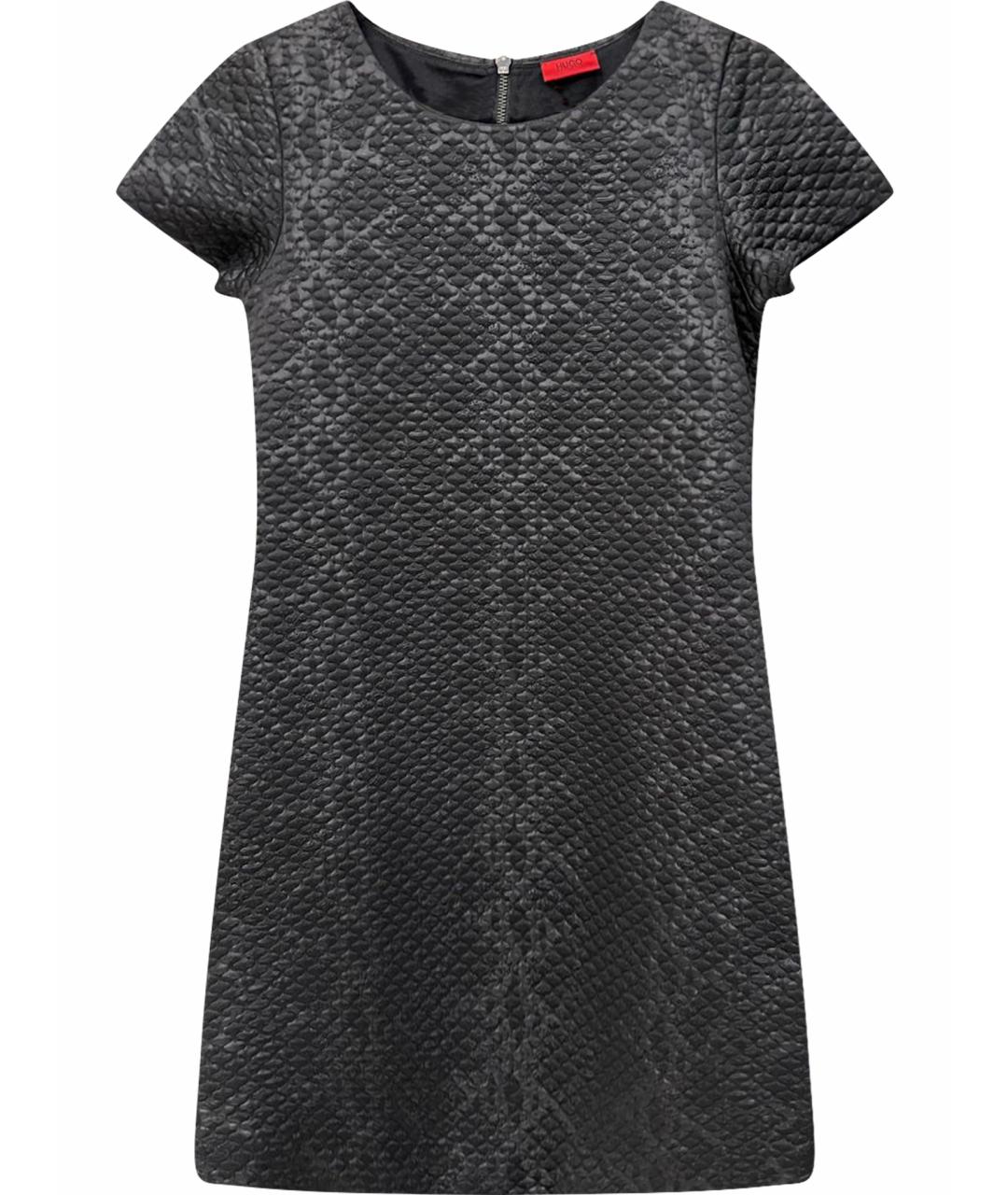 HUGO Черное полиэстеровое повседневное платье, фото 1