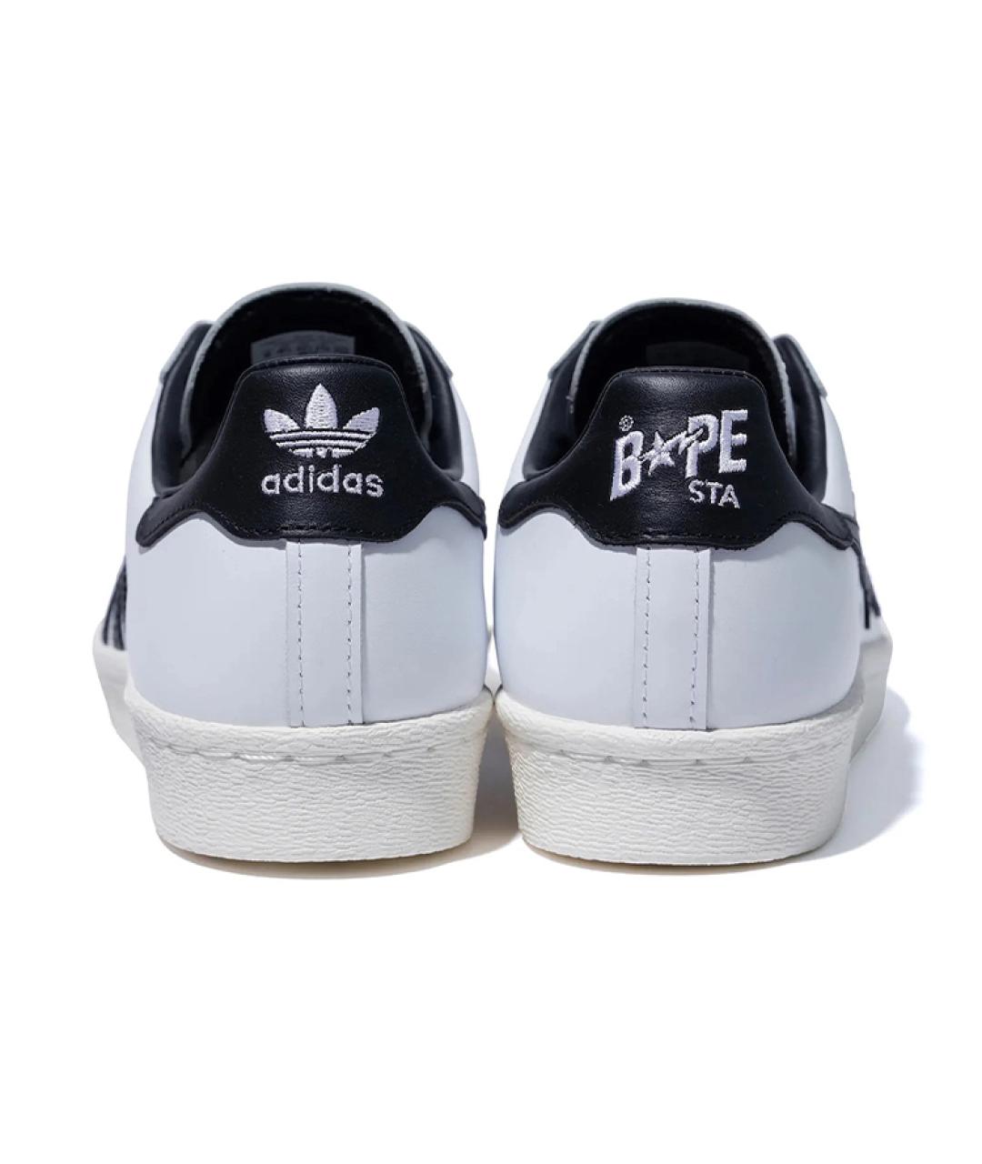 ADIDAS Белые кожаные кроссовки, фото 5