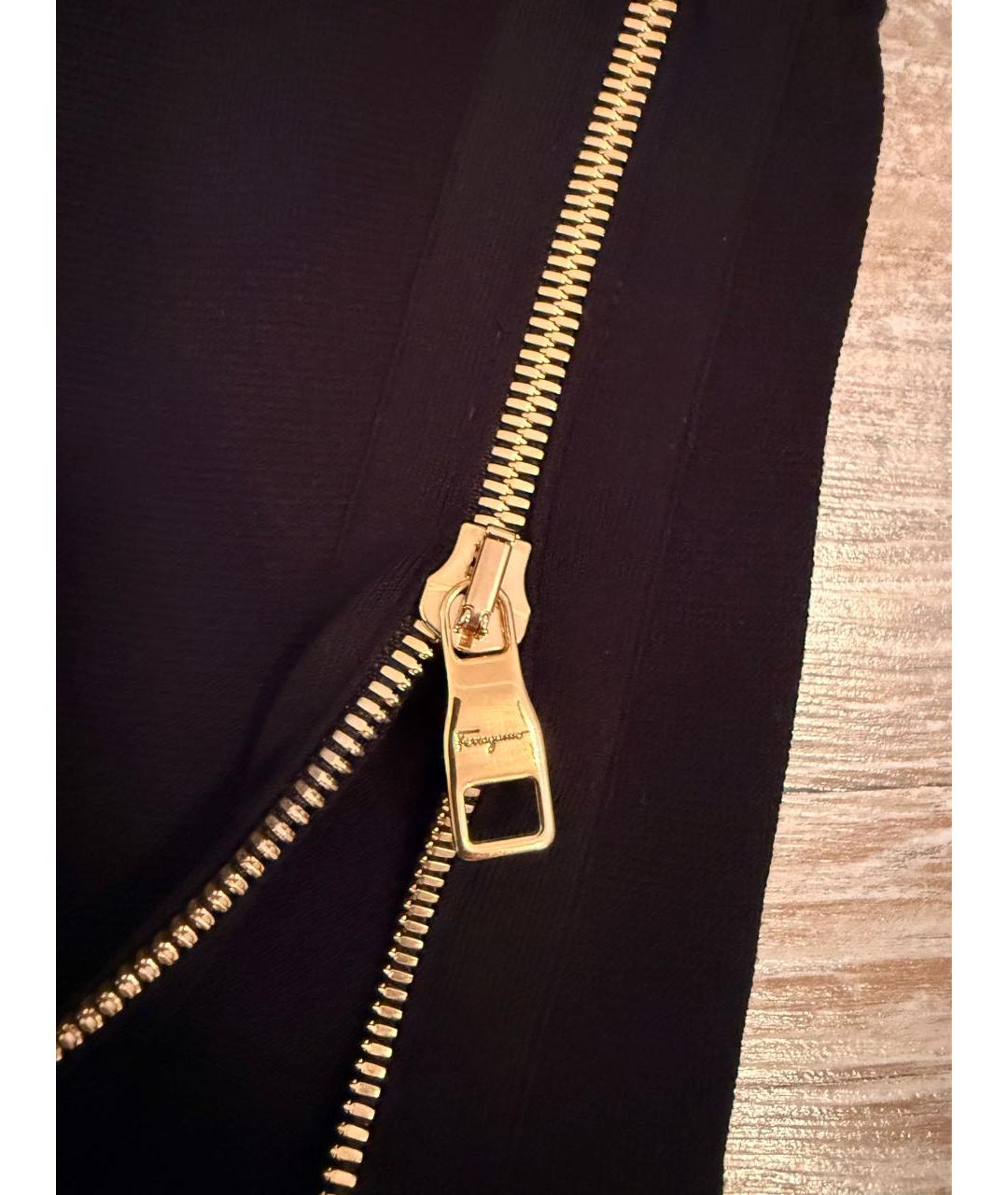 FERRAGAMO Черное вискозное повседневное платье, фото 3