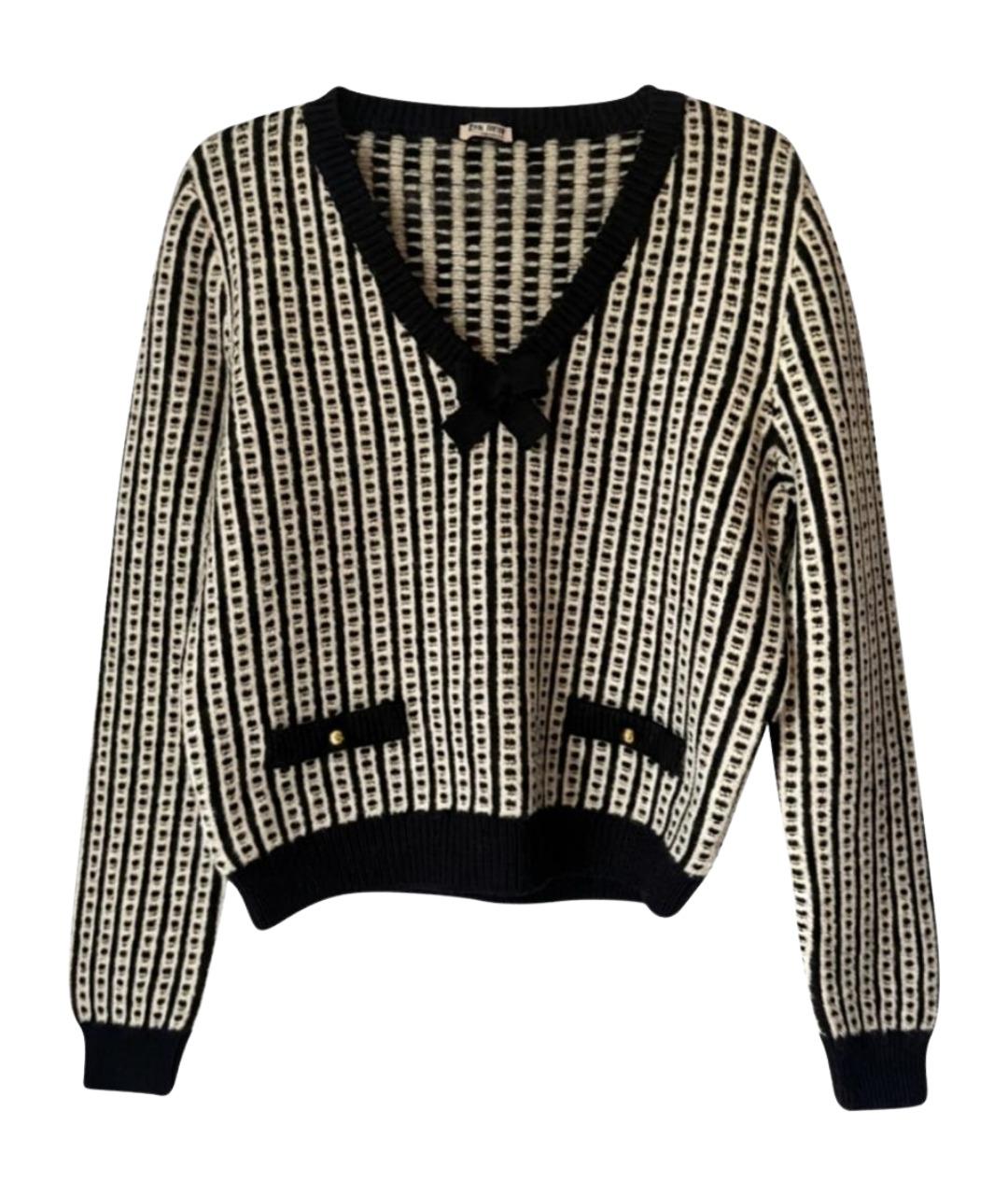 MIU MIU Бежевый шерстяной джемпер / свитер, фото 1